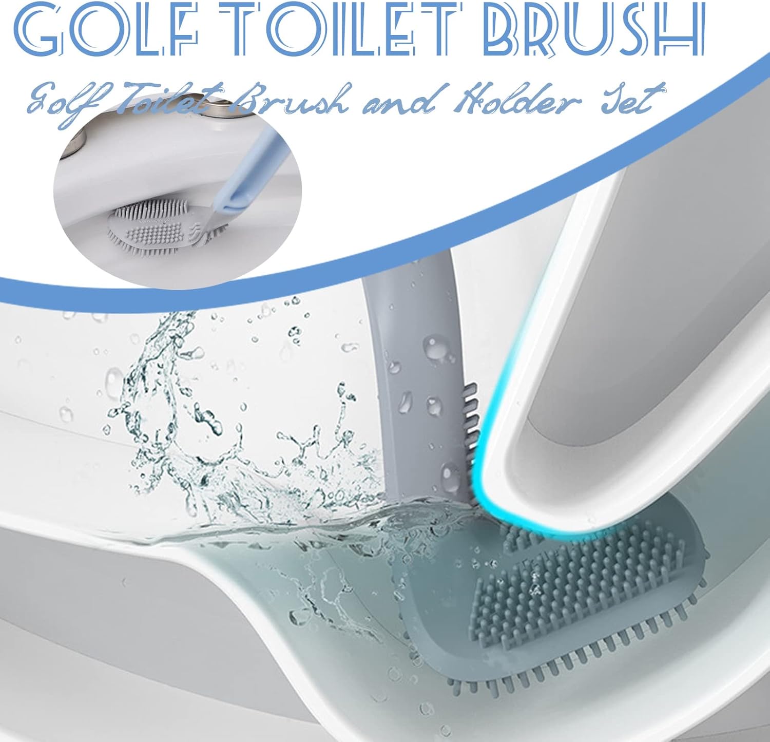 Homezo Golf Toilet Brush and Holder Set
