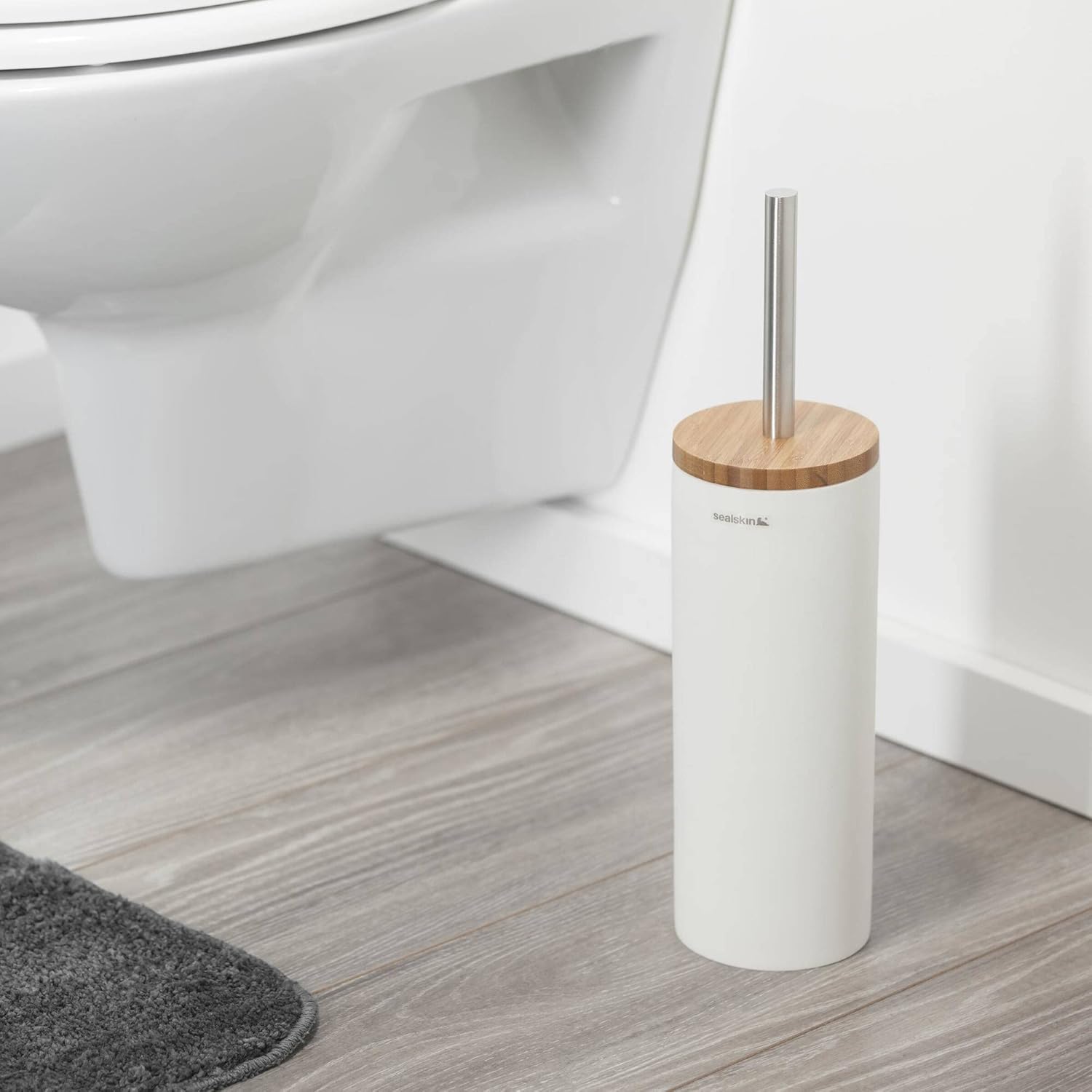 Sealskin Grace Toilet Brush and Holder White 1
