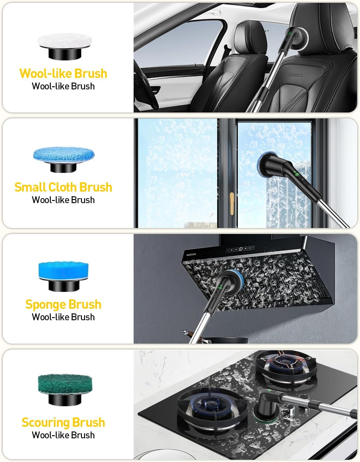Electric Spin Scrubber with IPX7 Waterproof 3 Speeds