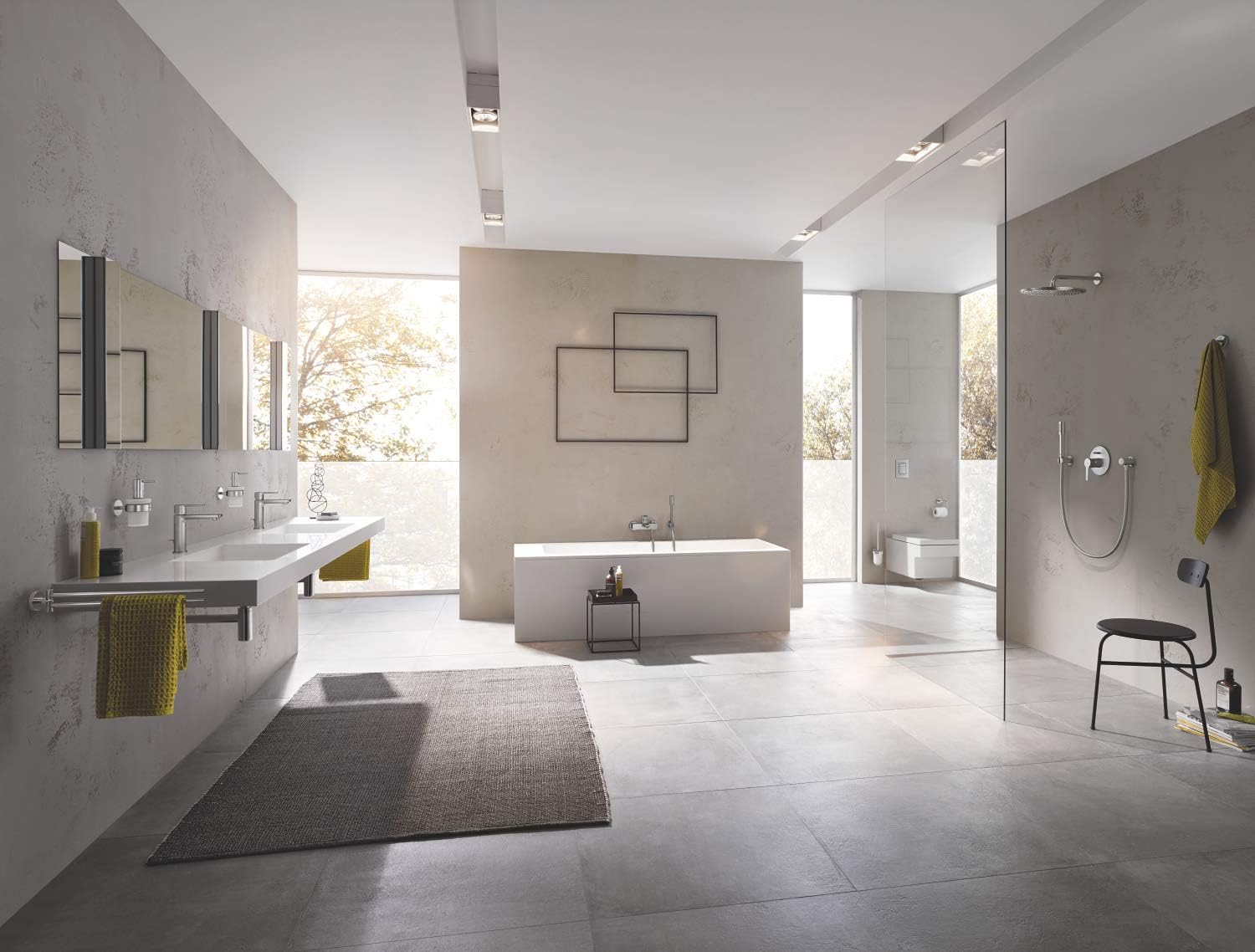 GROHE Essentials Toilet Brush Set Metal with Concealed Fastening