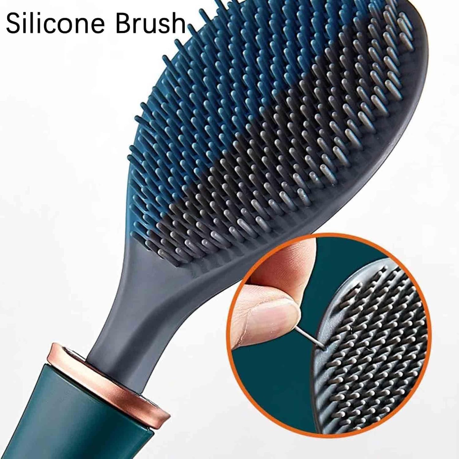 Modern Flexible Silicone Toilet Brush with Holder Set