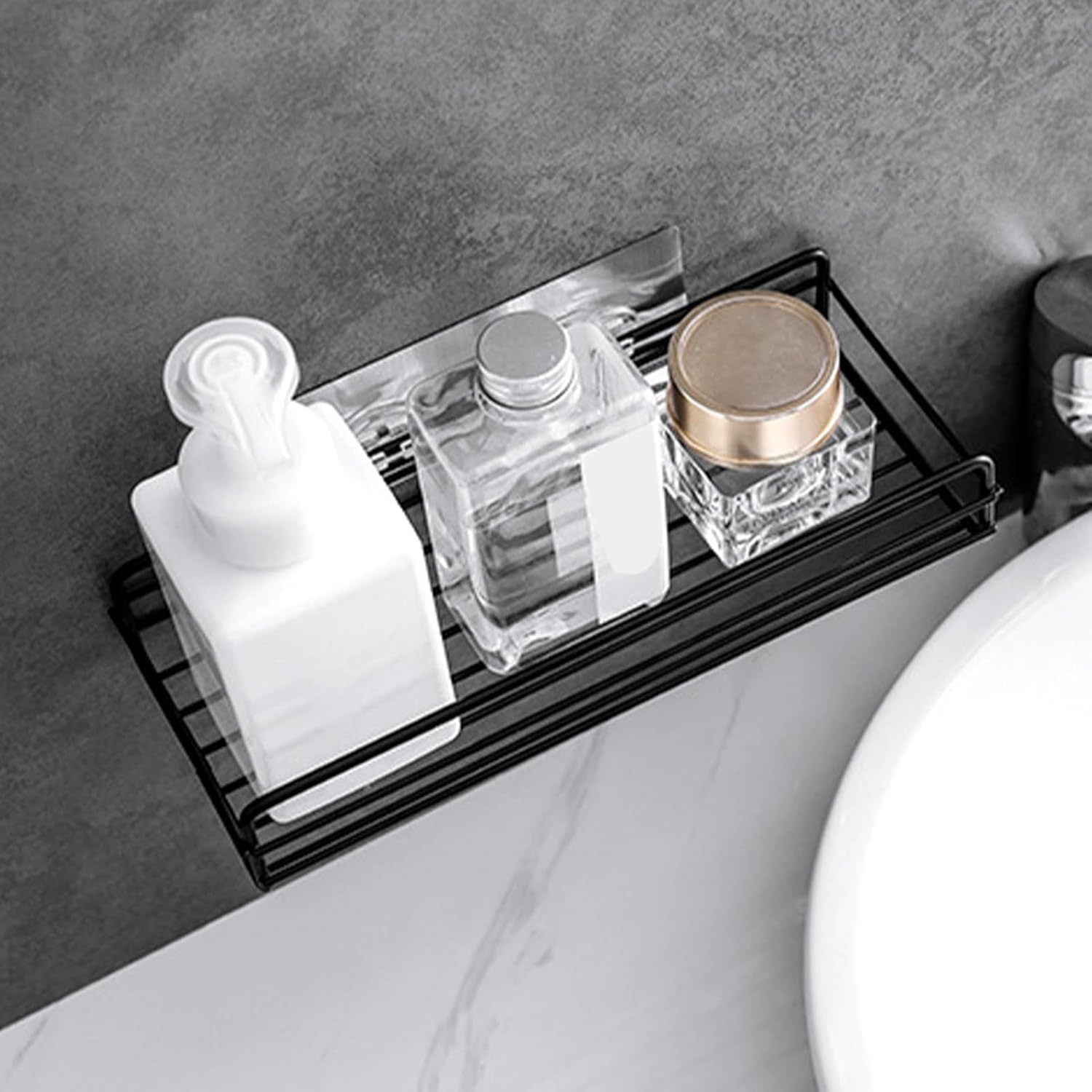 Sturdy Metal Shower Caddy with Drainage and Space Saving Design