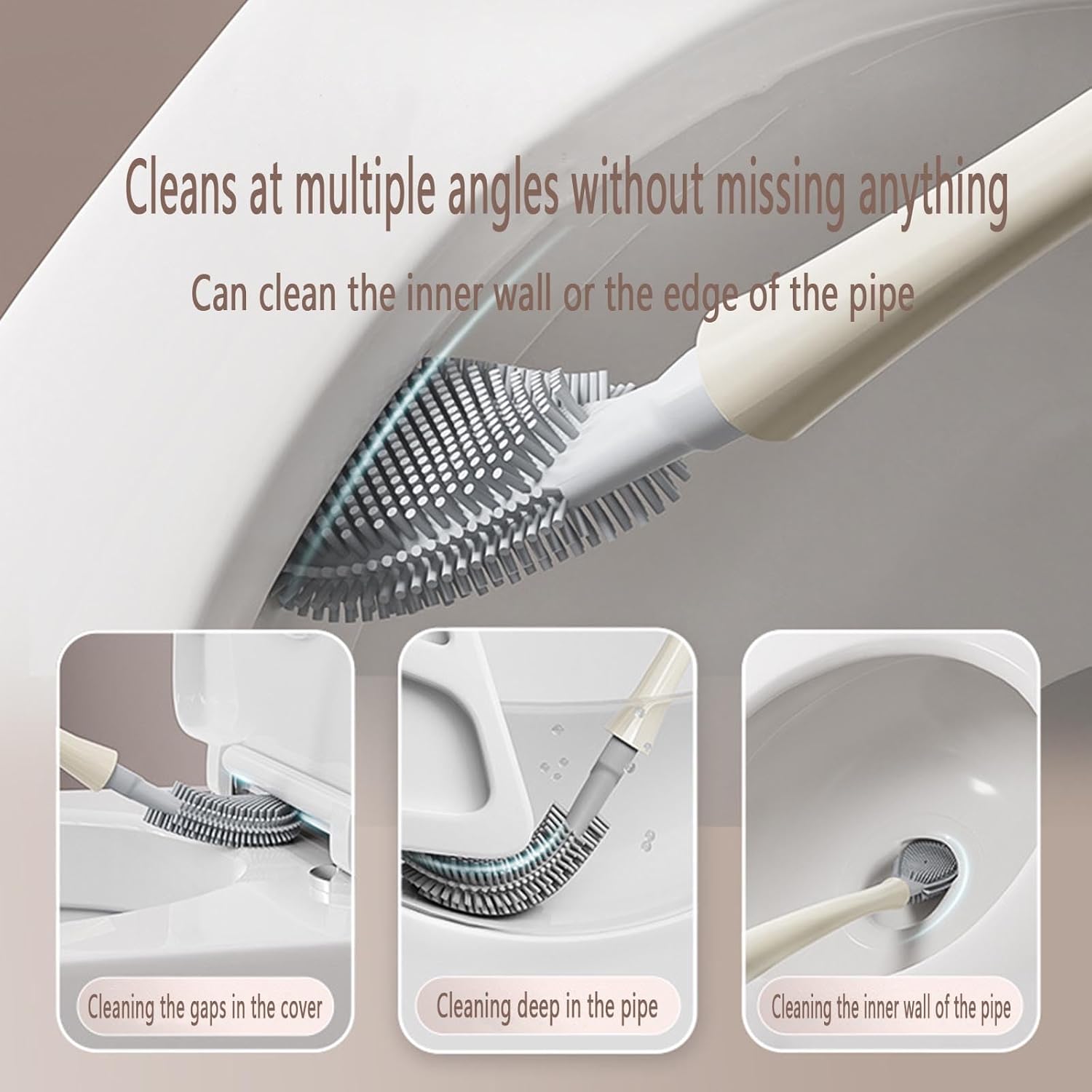 AXunfei Toilet Brush and Holder Set with Magnetic Closure