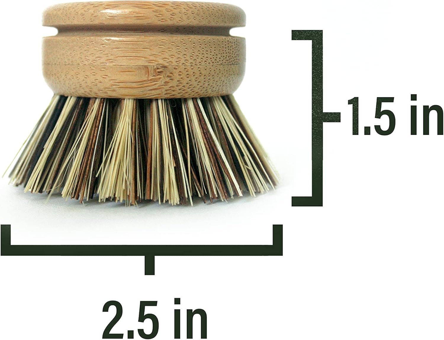 Larga Vitae 6-Piece Bamboo Dish Brush Heads