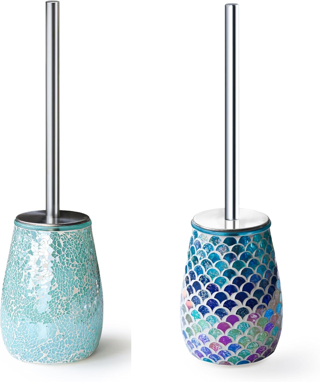 Modern Toilet Brush and Holder Set in Turquoise Green
