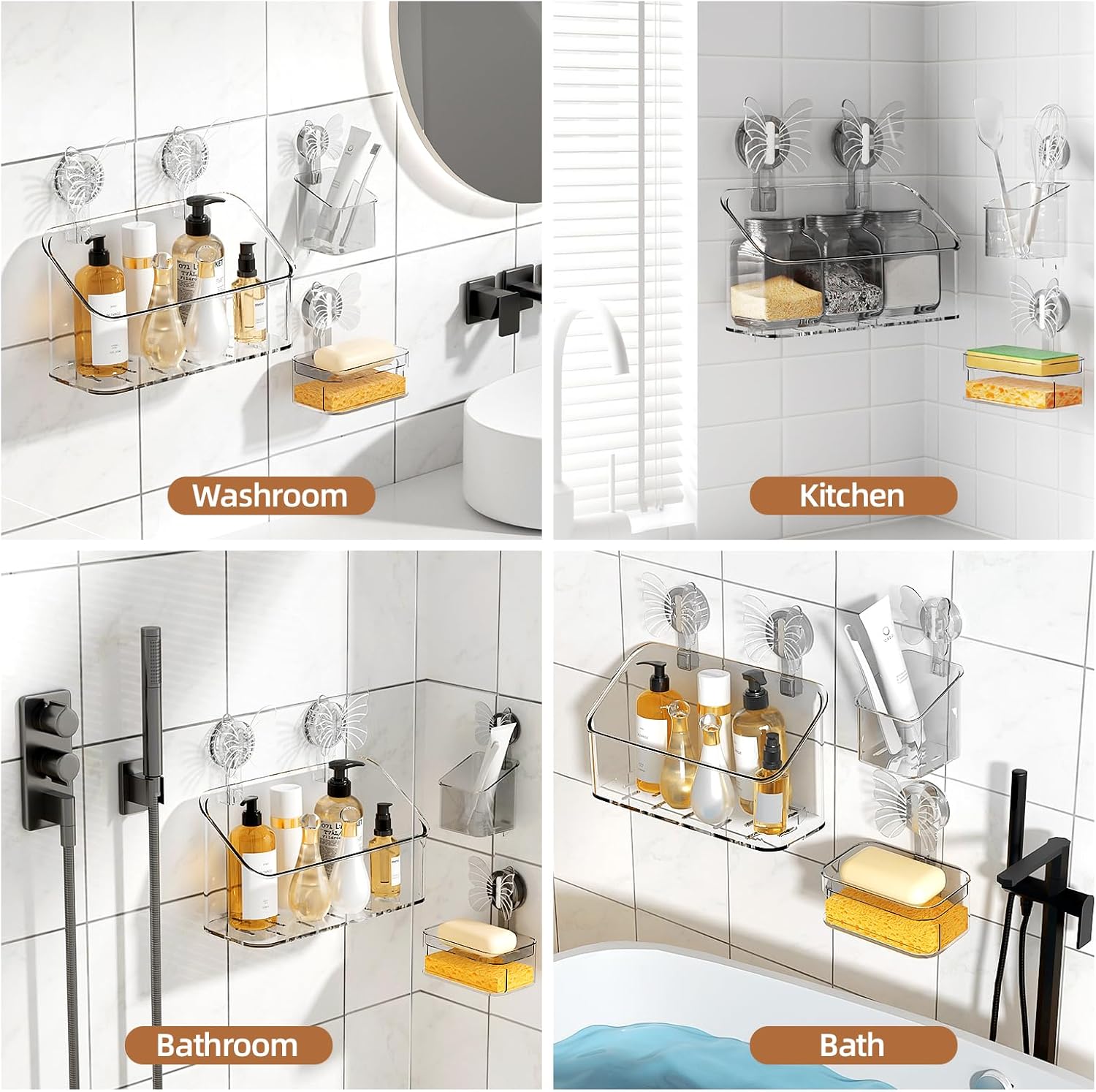 Eirunyx Shower Caddy Suction Cup Set