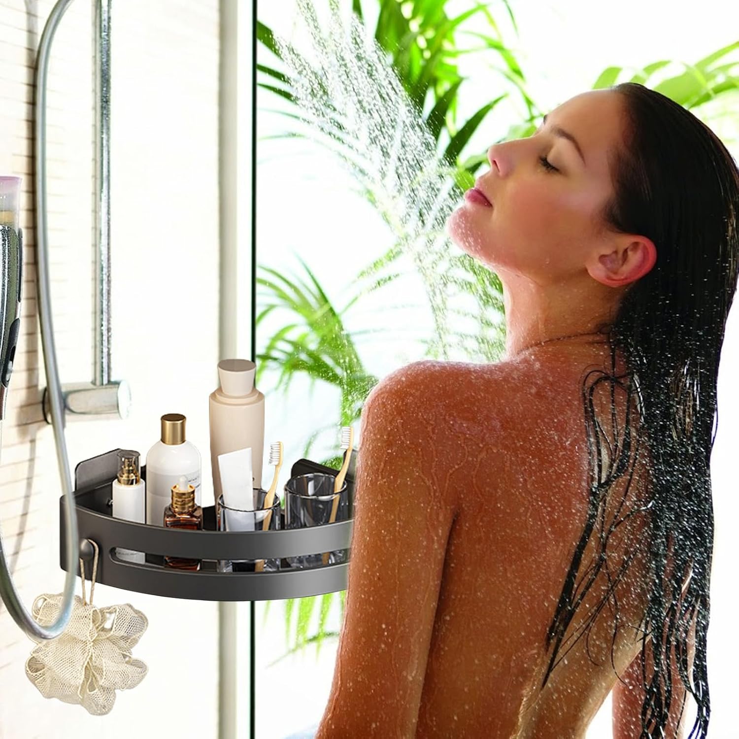 Sturdy 4-Tier Corner Shower Caddy Organizer