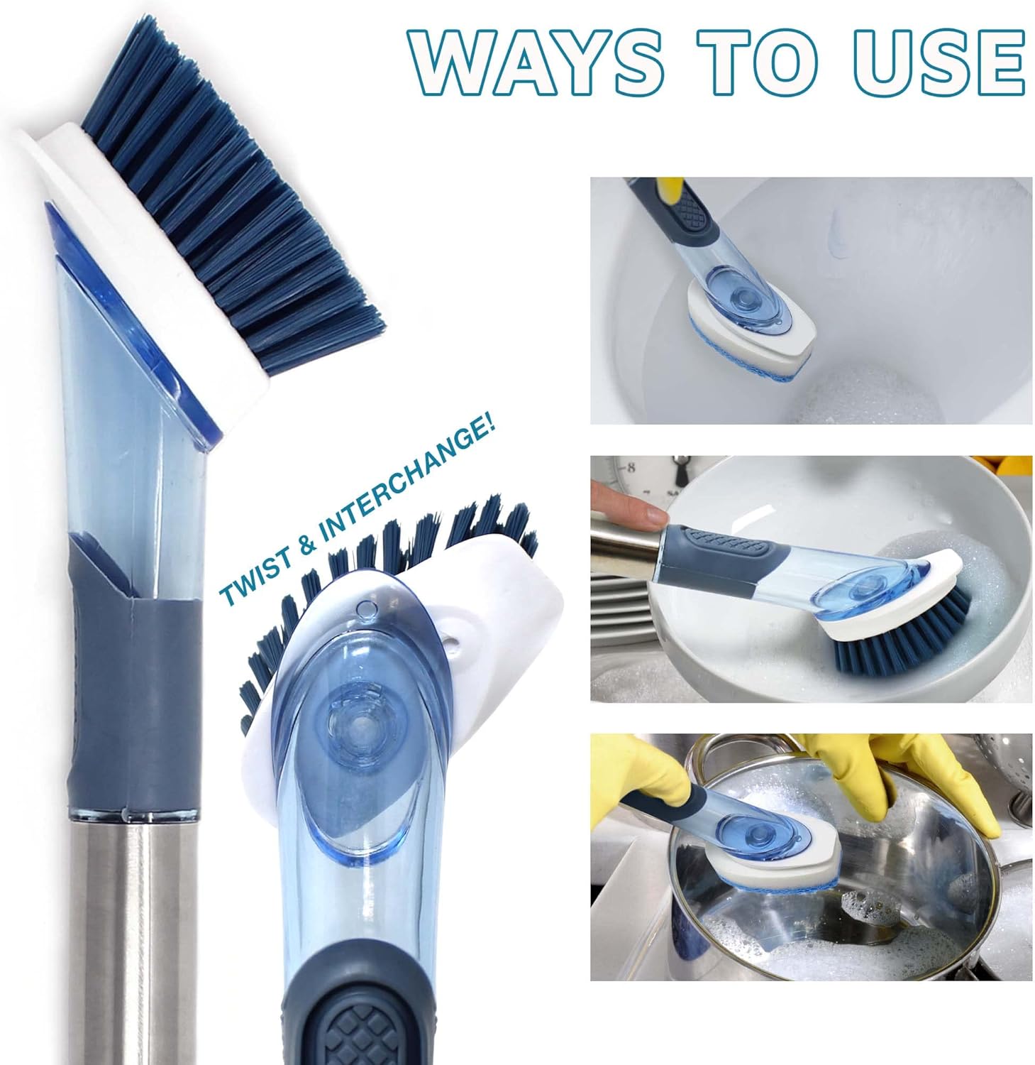 CBC Crown Toilet Brush with 4 Heads Extra Refill Set
