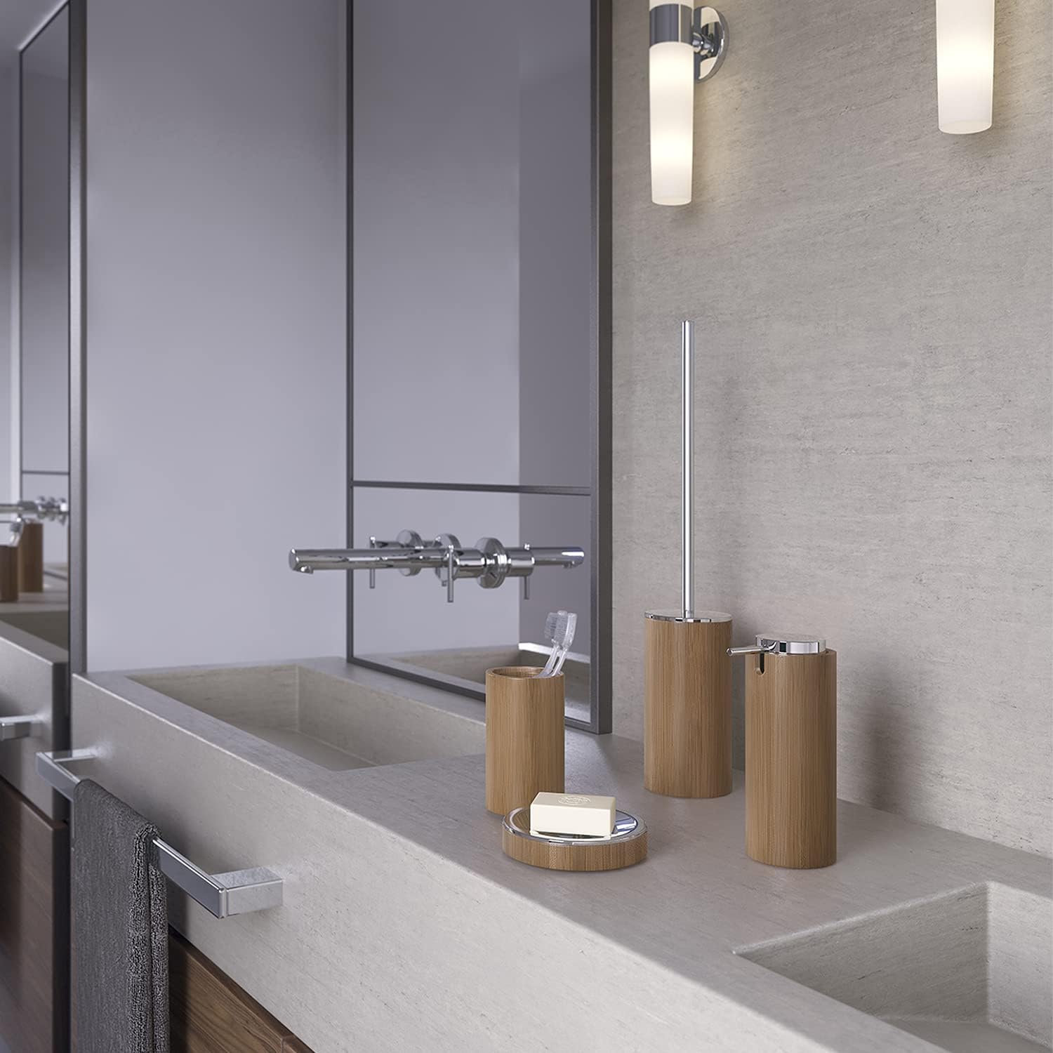 Gedy Bamboo Toilet Brush with 2-Year Warranty