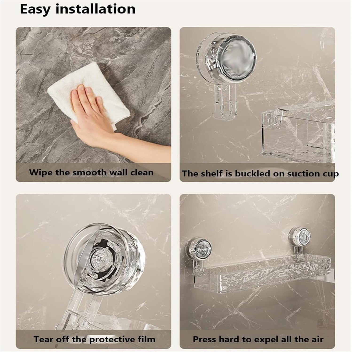 Corrugated Suction Cup Storage Holder 1-Clear