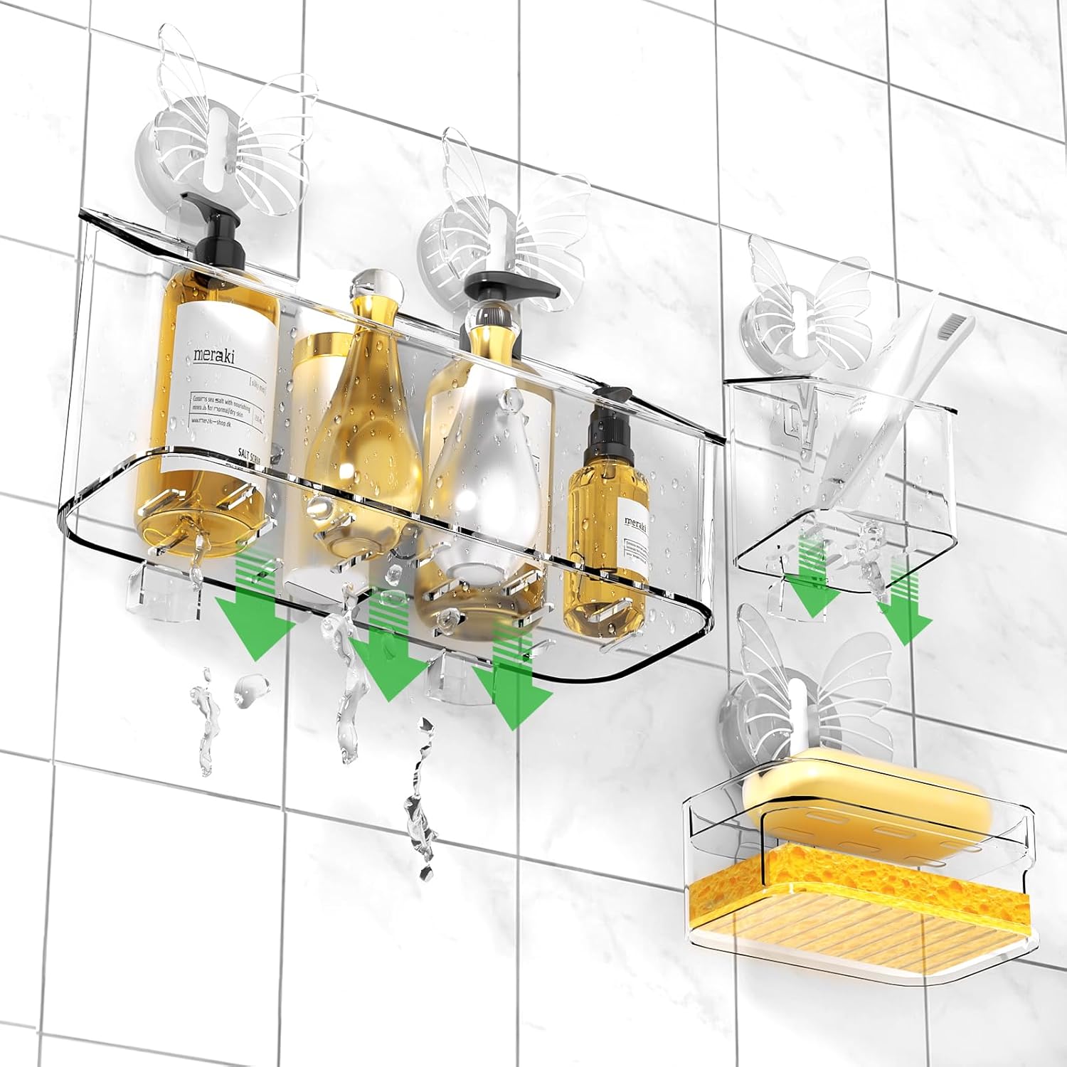 Eirunyx Shower Caddy Suction Cup Set
