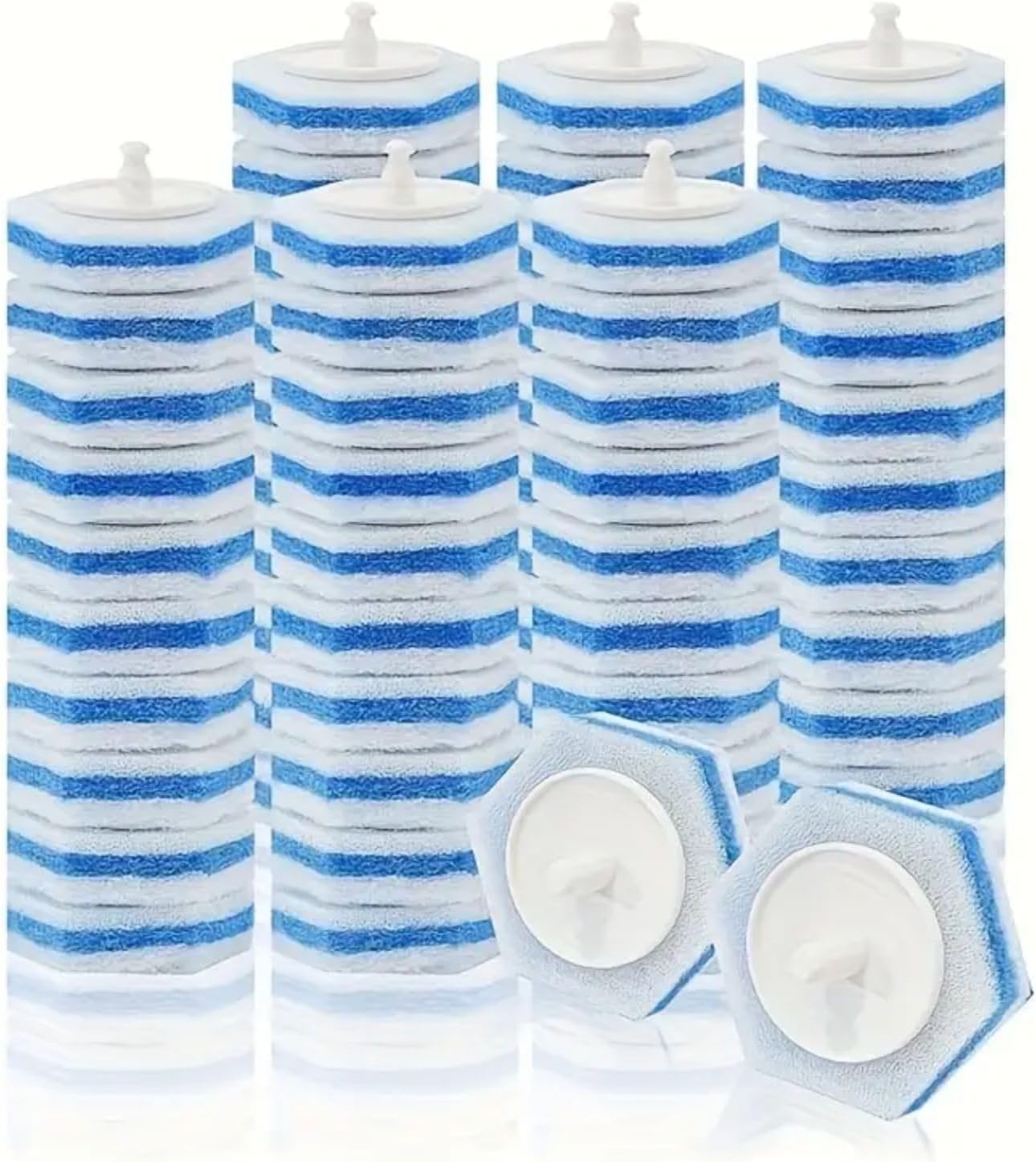 60 Count Disposable Toilet Brush Refill Set