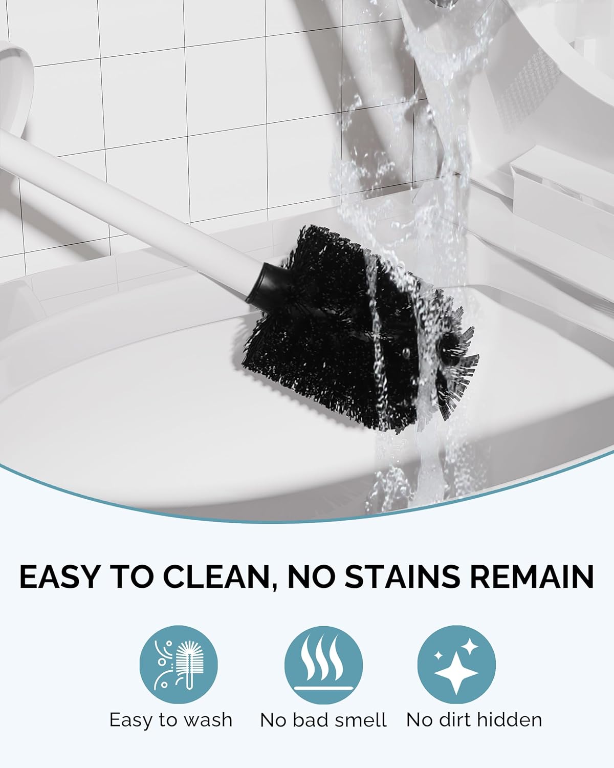 WZKALY Toilet Brush and Holder Set White