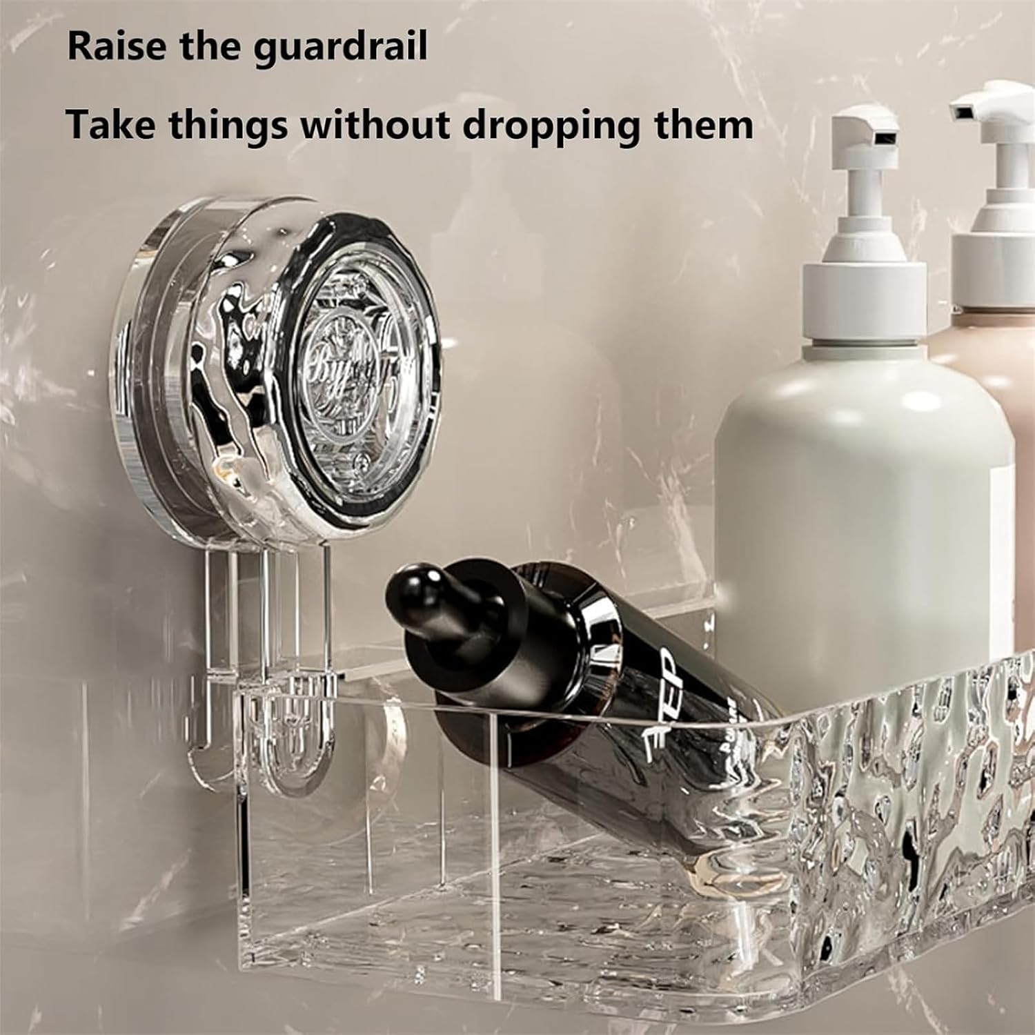 Corrugated Suction Cup Storage Holder 1-Clear