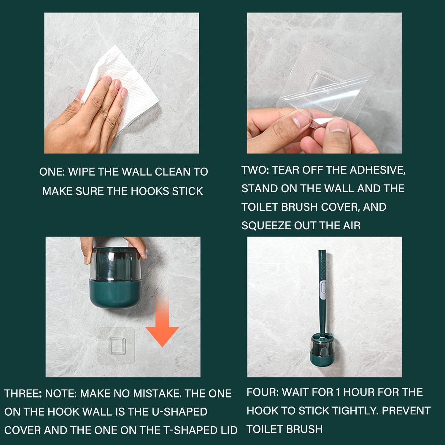XINYAOAMAZ Wall Hanging Toilet Brush Set with Liquid Storage