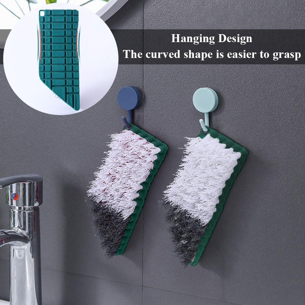 Oniapro V-Shape Toilet Scrub Brush Bendable Non-Slip