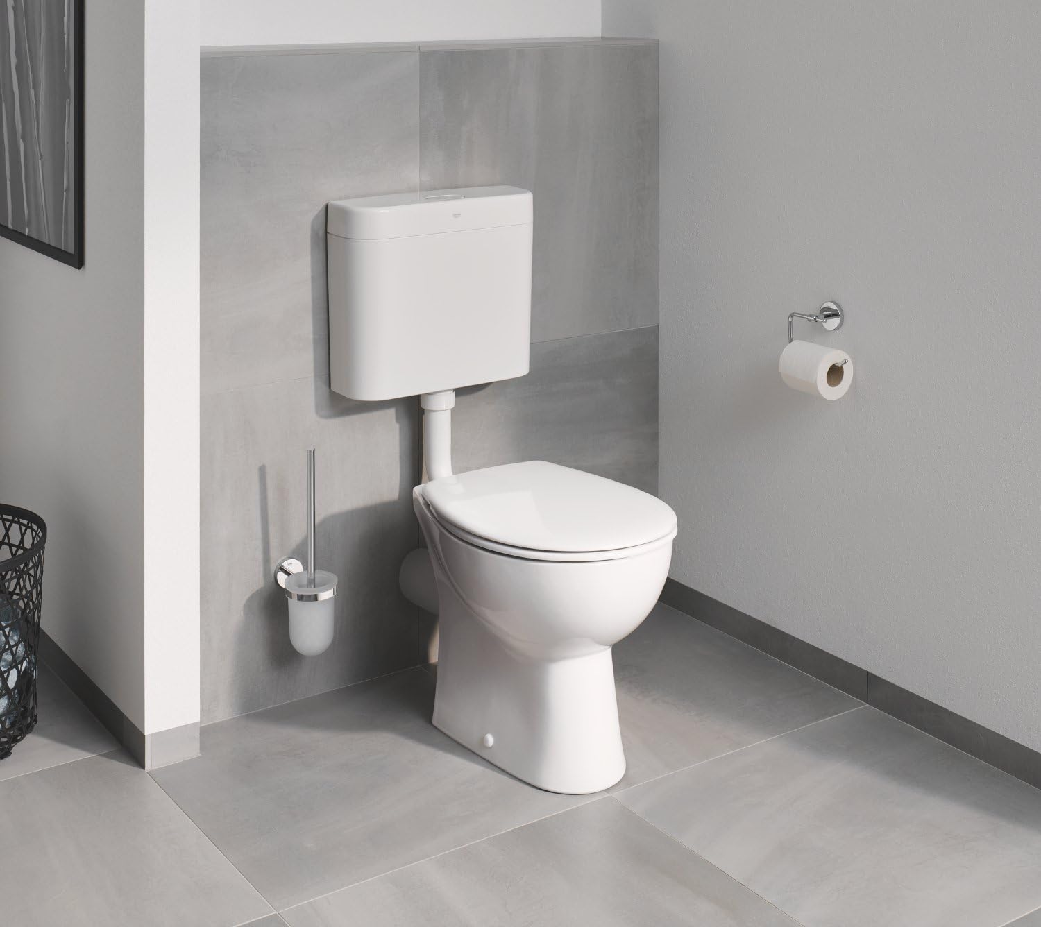 Grohe 40463001 Toilet Brush Set with Wall Mount 1