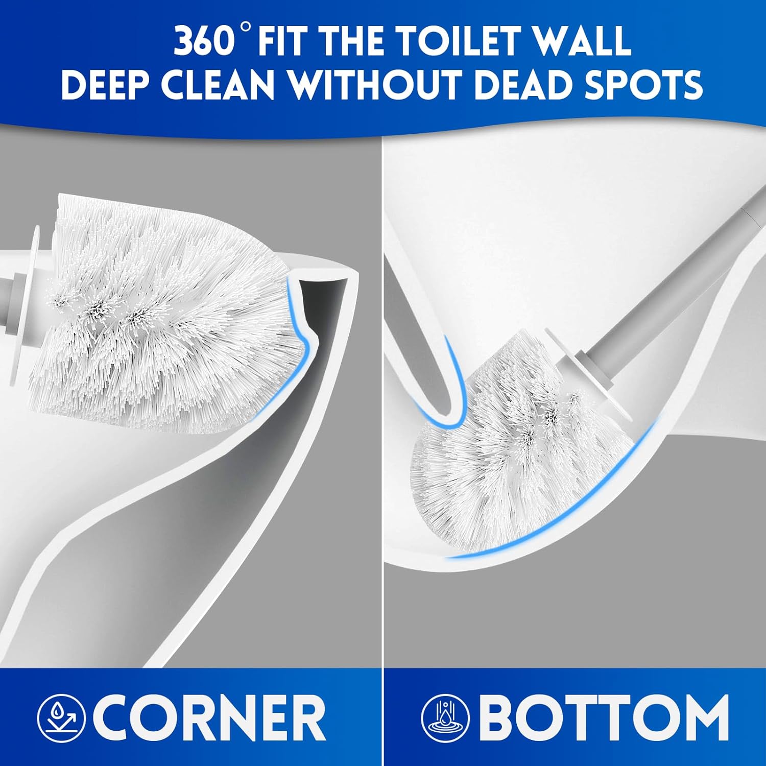 Y-in Hand 2 Pack Toilet Brush Holder Set 1