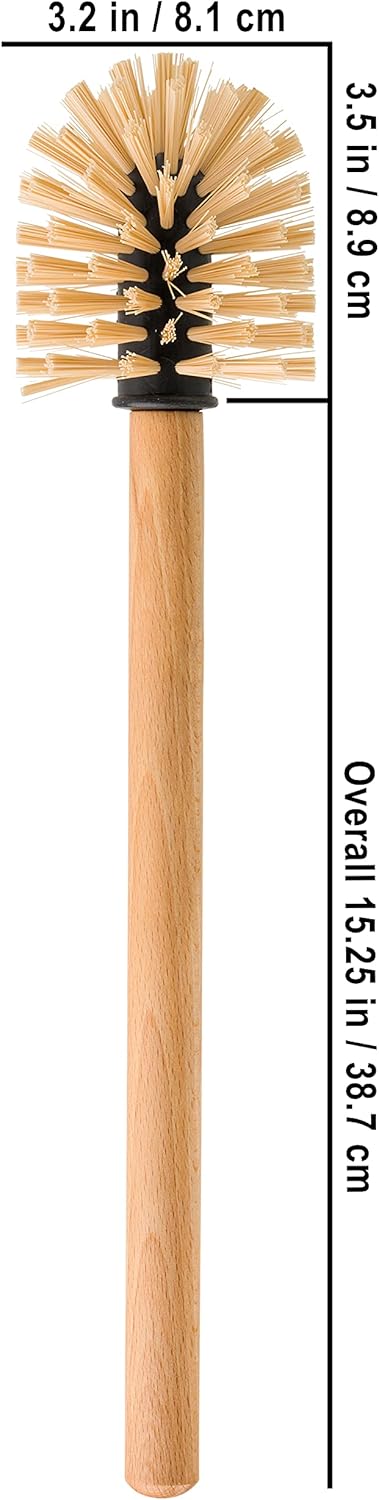 REDECKER Oiled Beechwood Toilet Brush with Replaceable Head