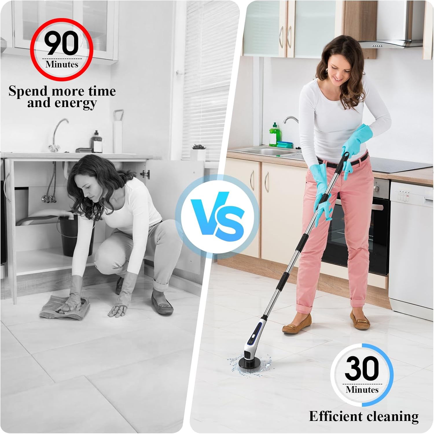 Elegoro Electric Spin Scrubber with 3 Speeds and 9 Brush Heads
