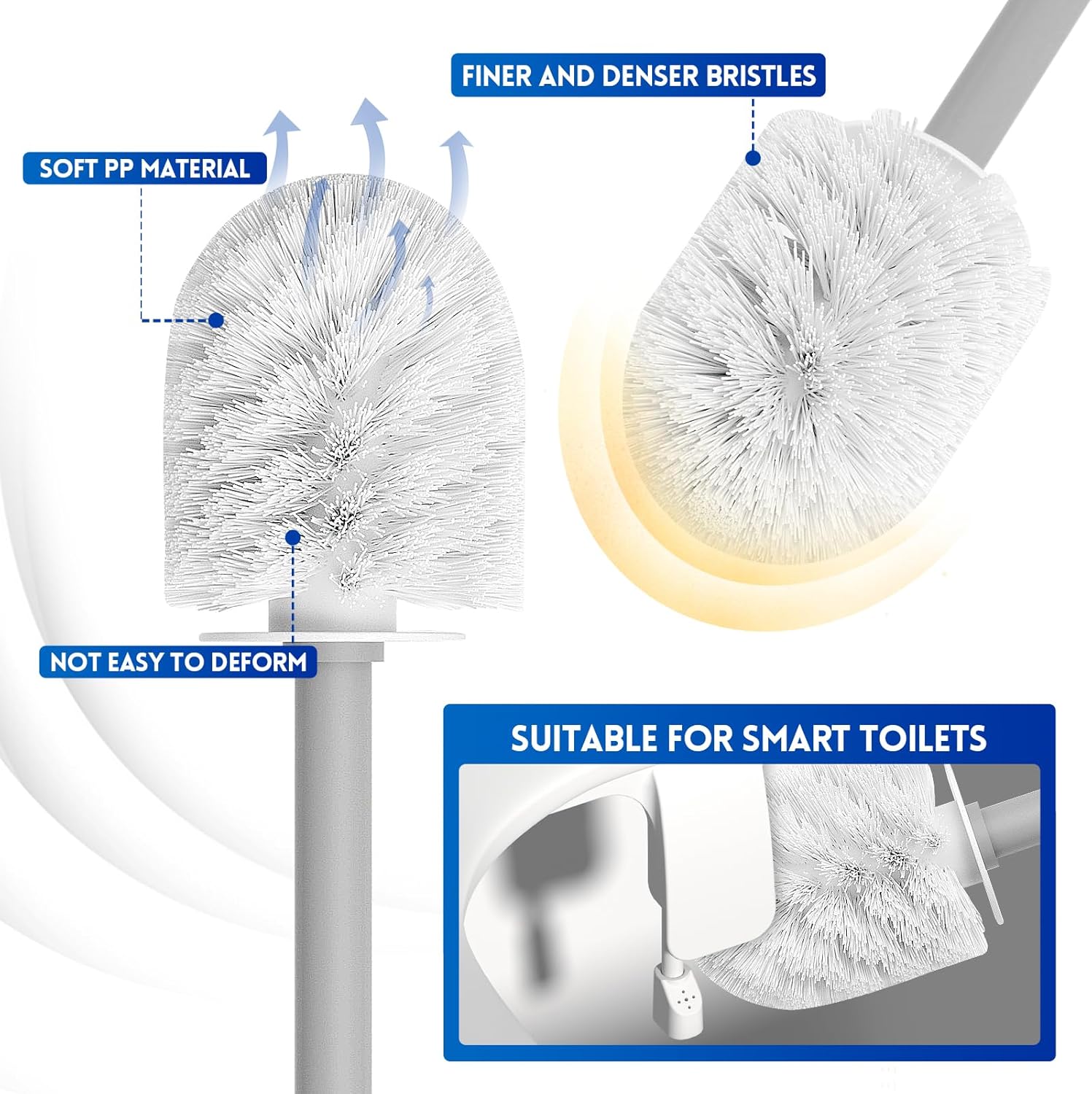 Y-in Hand 2 Pack Toilet Brush Holder Set 1