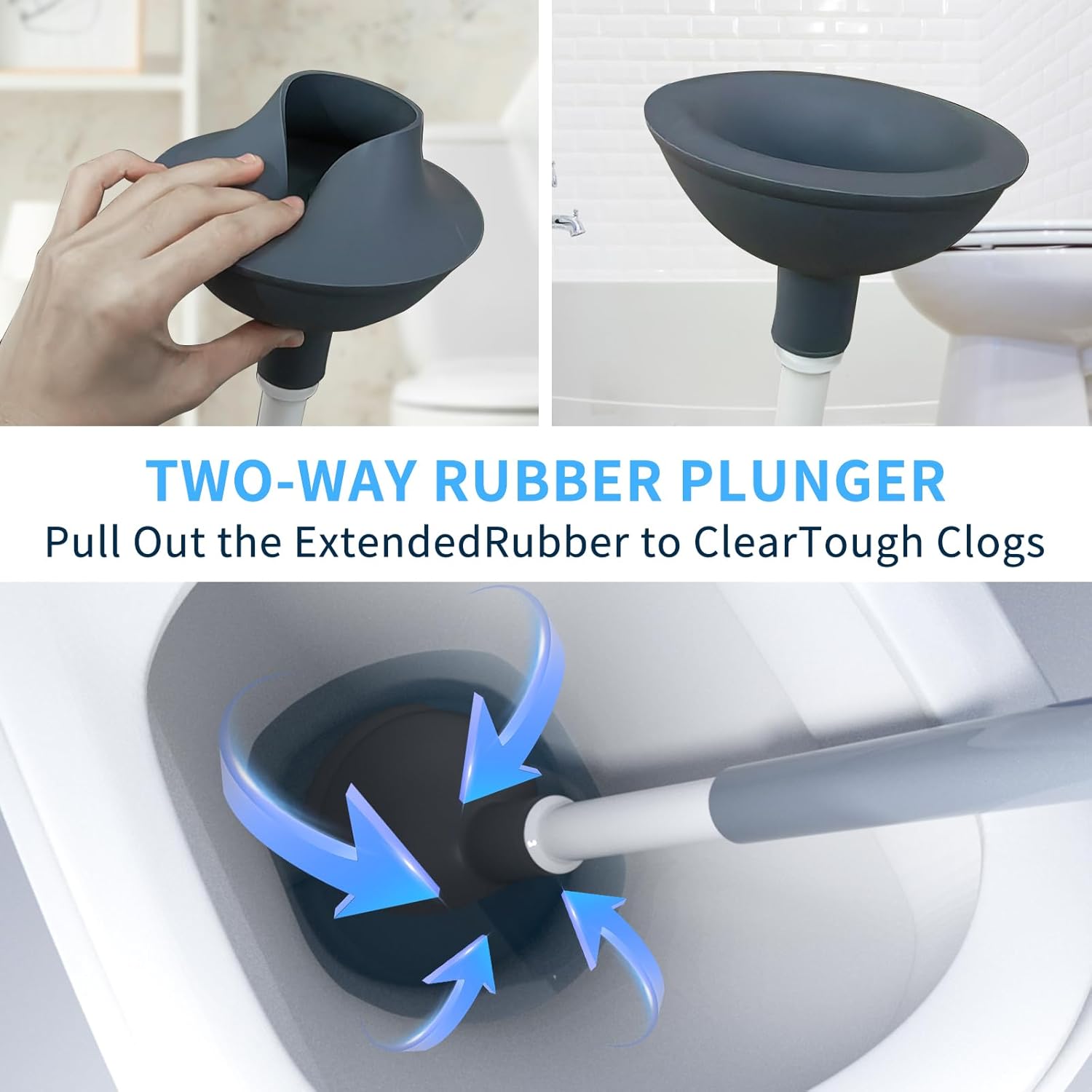 Mynclorix Toilet Brush and Plunger Set with Holder 1