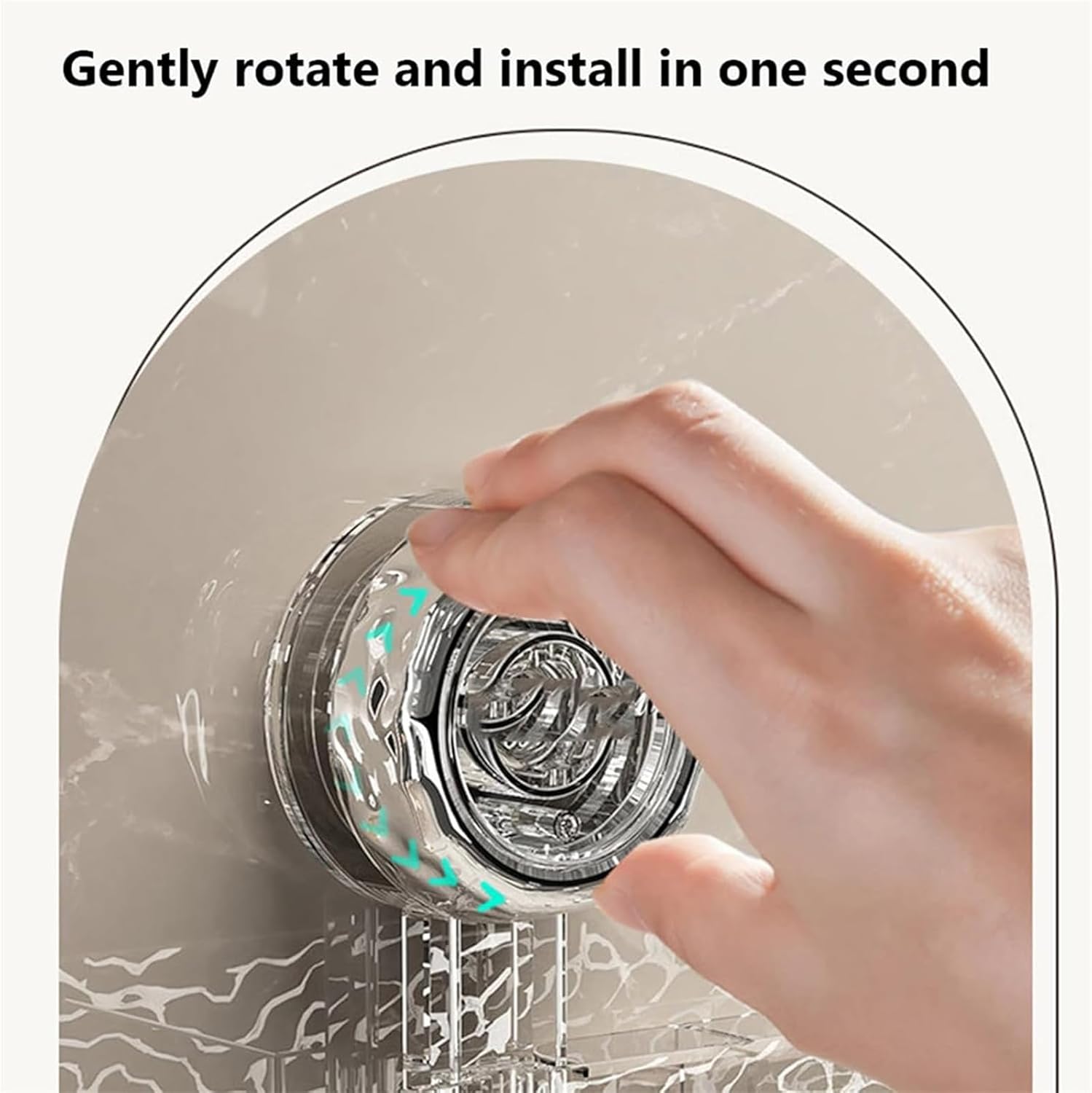 Corrugated Suction Cup Storage Holder 1-Clear