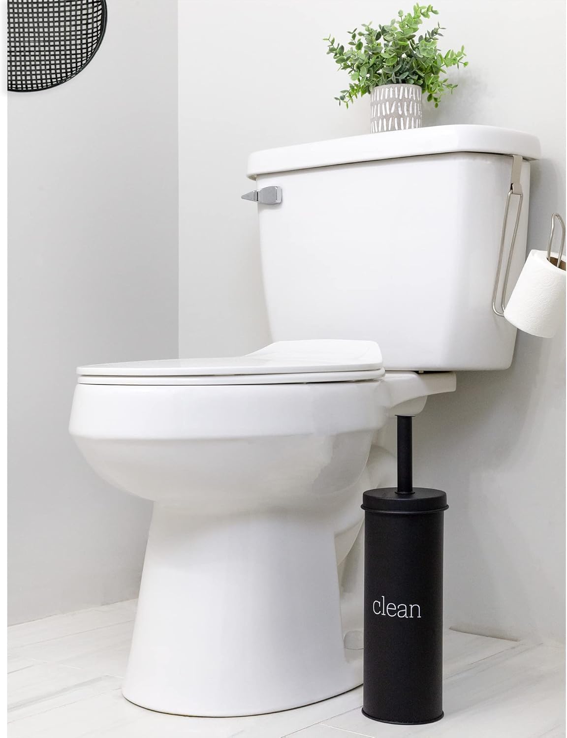 AuldHome Design Farmhouse Toilet Brush Holder Set