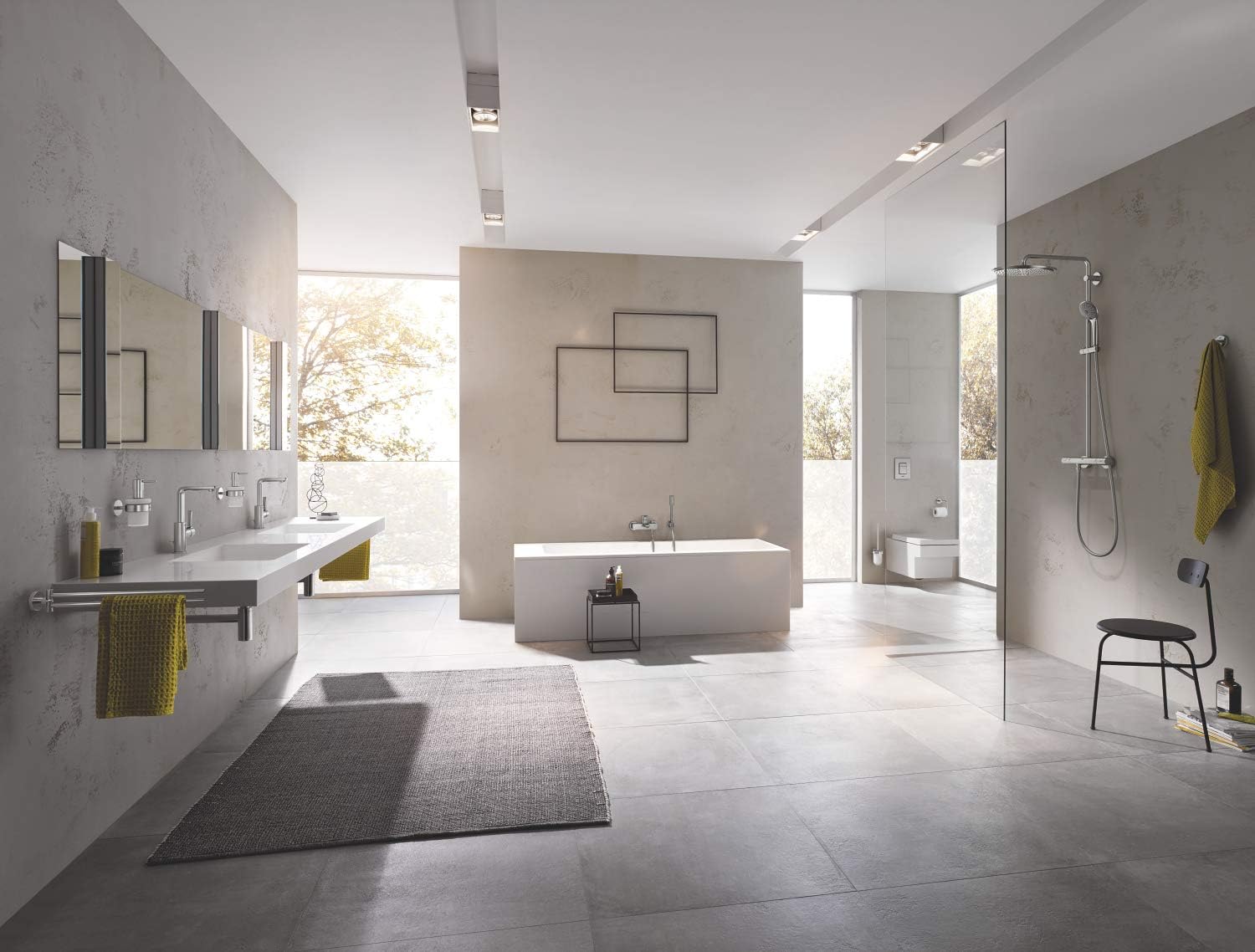 GROHE Essentials Toilet Brush Set Metal with Concealed Fastening