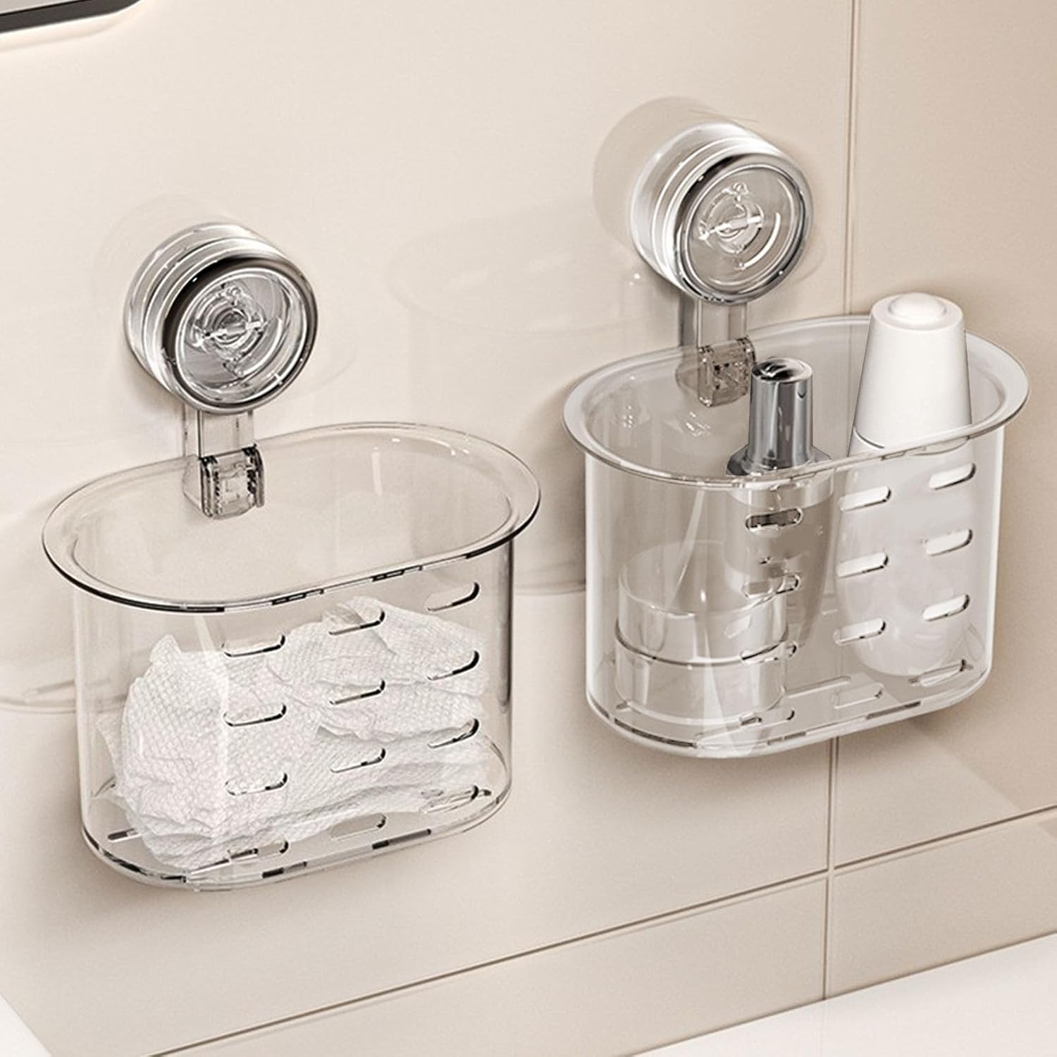 No-Drill Suction Storage Box for Bathroom and Kitchen