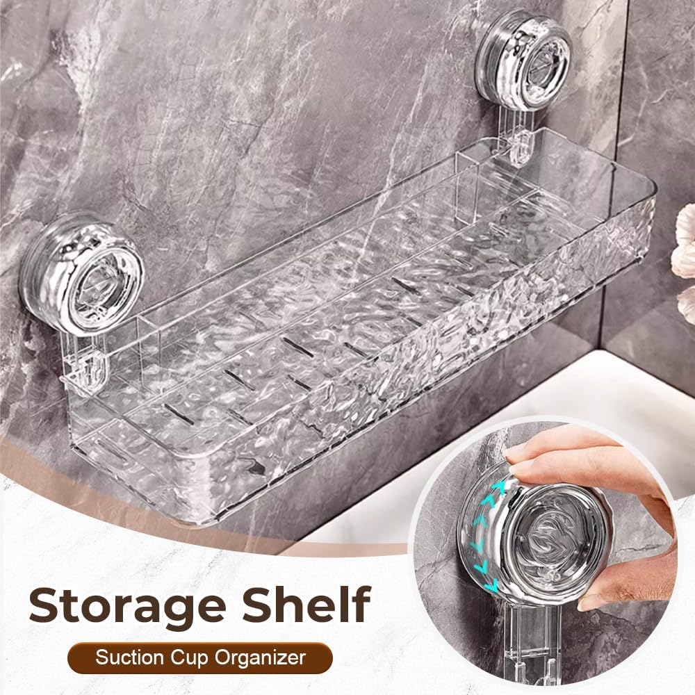 Foxiod Suction Cup Shower Caddy Black 1 PCS