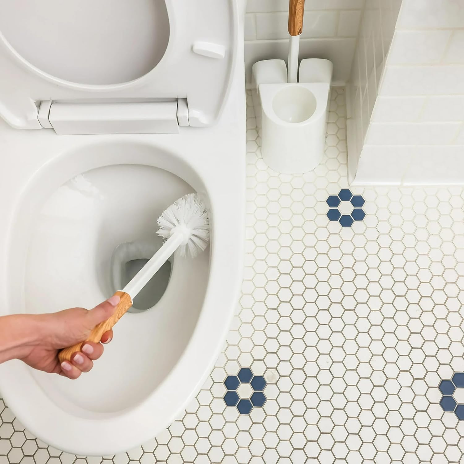 Toilet Brush Plunger Set with Storage Caddy