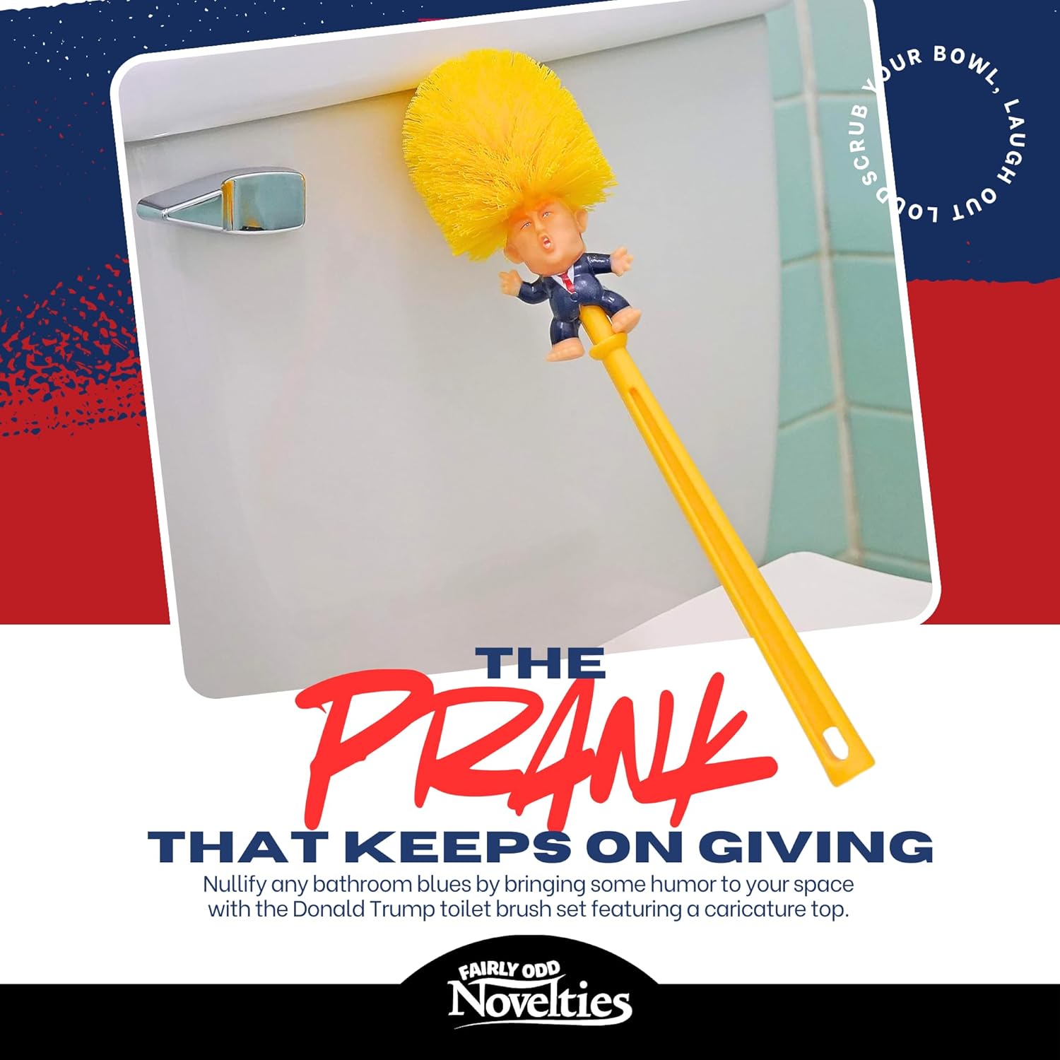 Donald Trump Toilet Bowl Brush Funny Political Gift