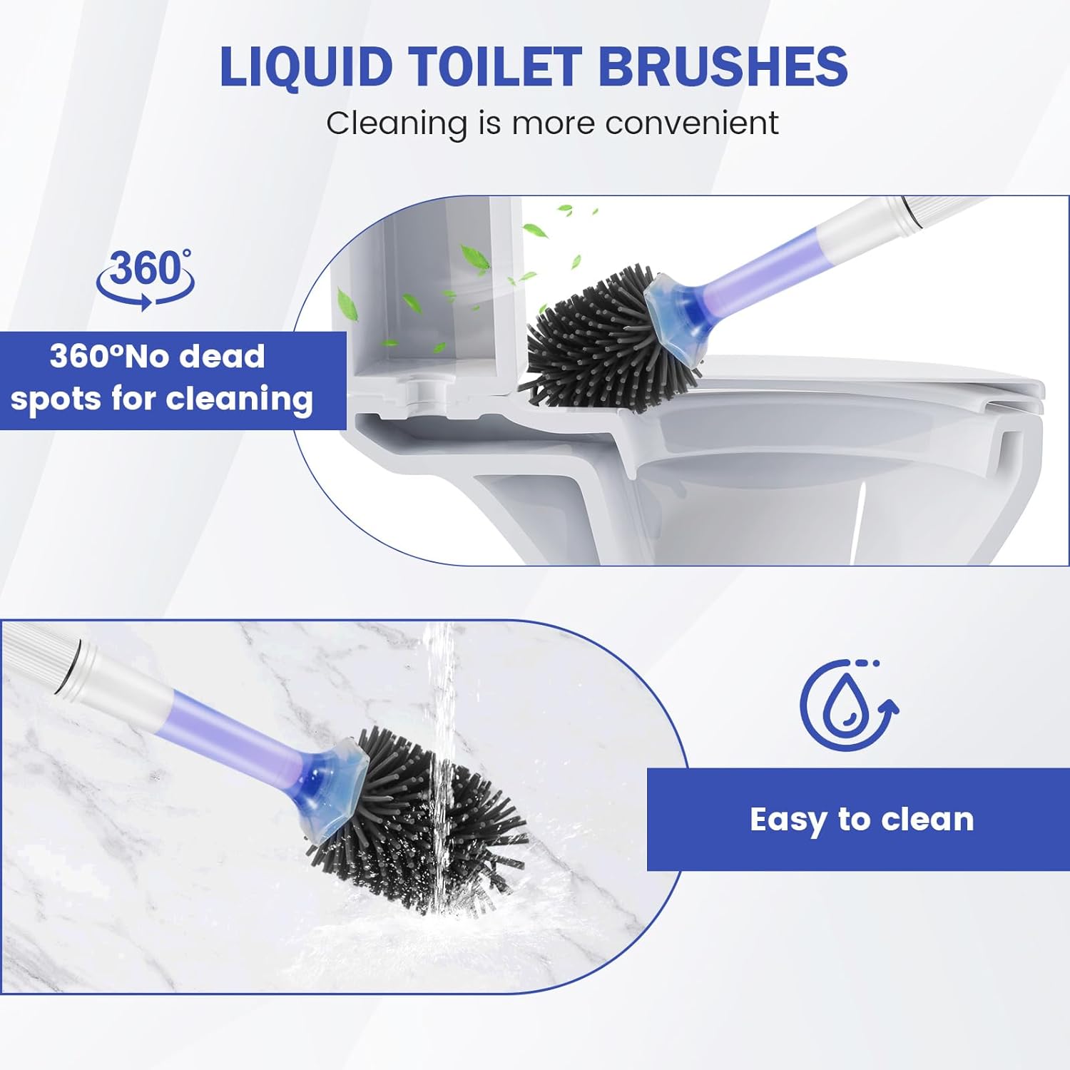 ZFLYCANP Toilet Brush Set with Detergent Dispenser 1