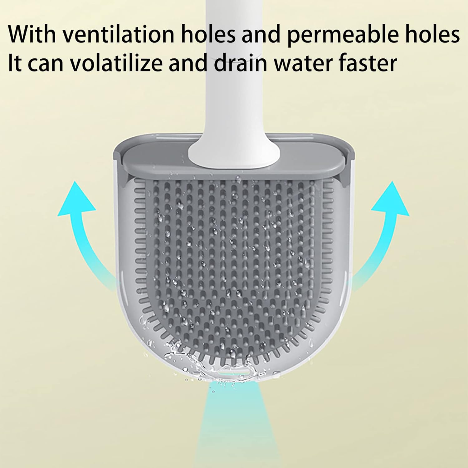 Silicone Toilet Brush with Wall Mounting Holder