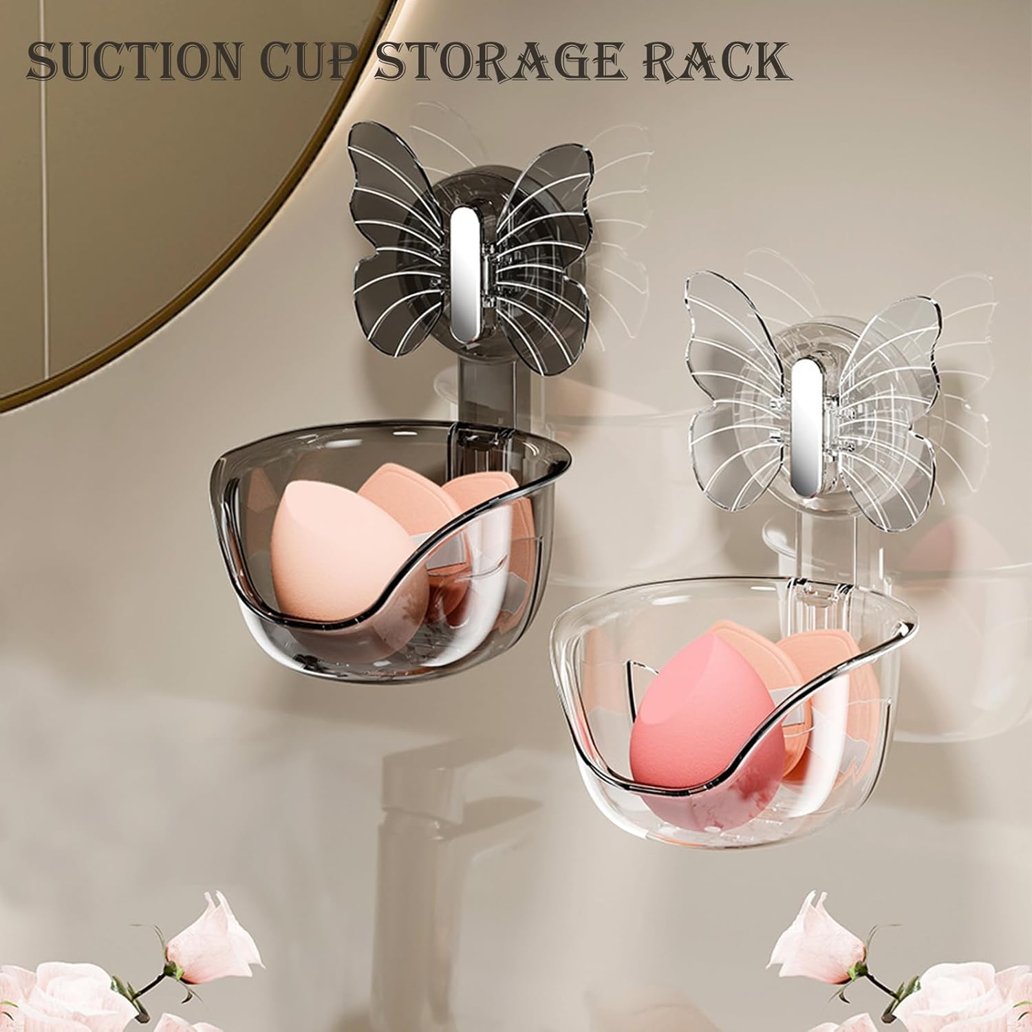 ZIOYCKL Suction Cup Storage Rack for Bathroom
