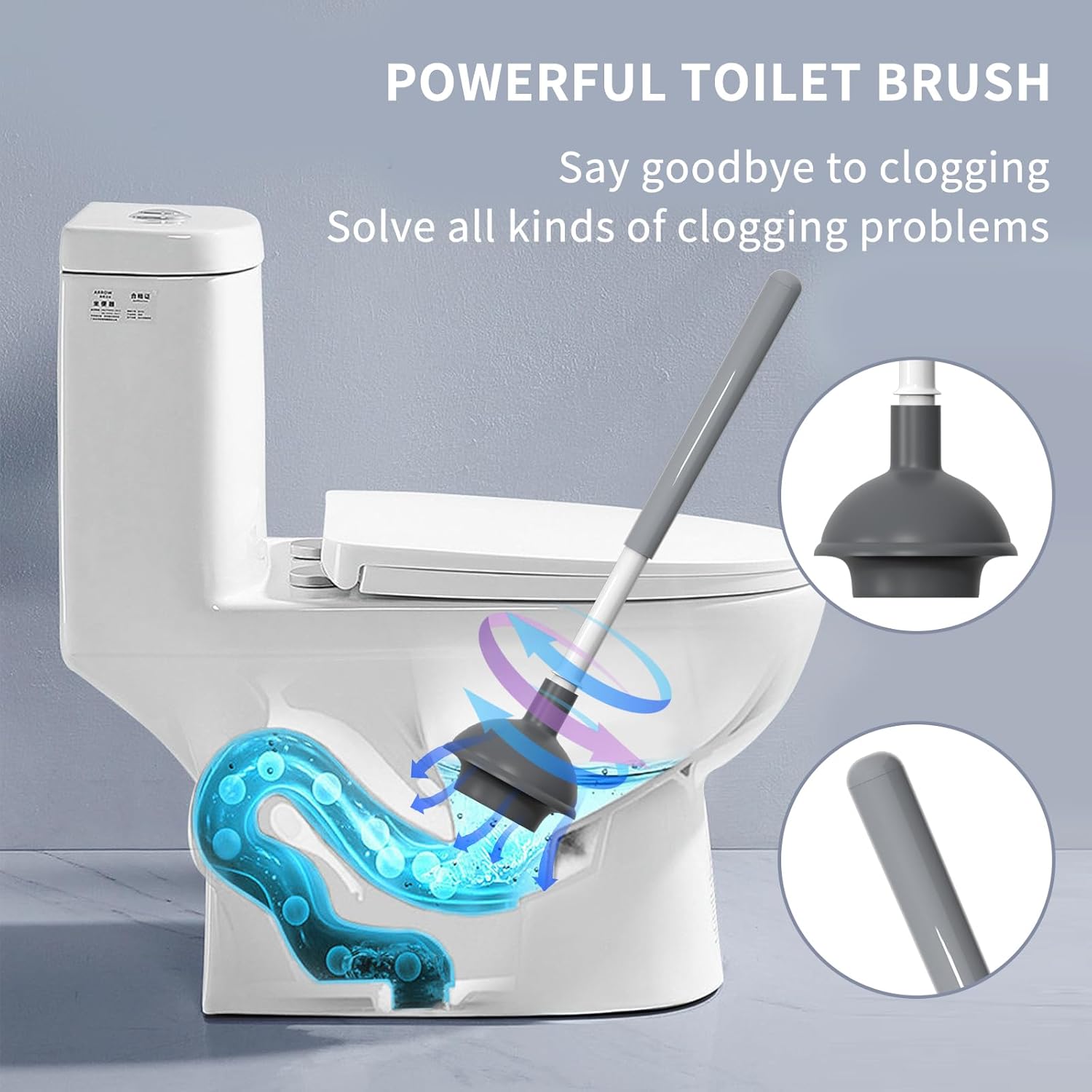 Mynclorix Toilet Brush and Plunger Set with Holder 1
