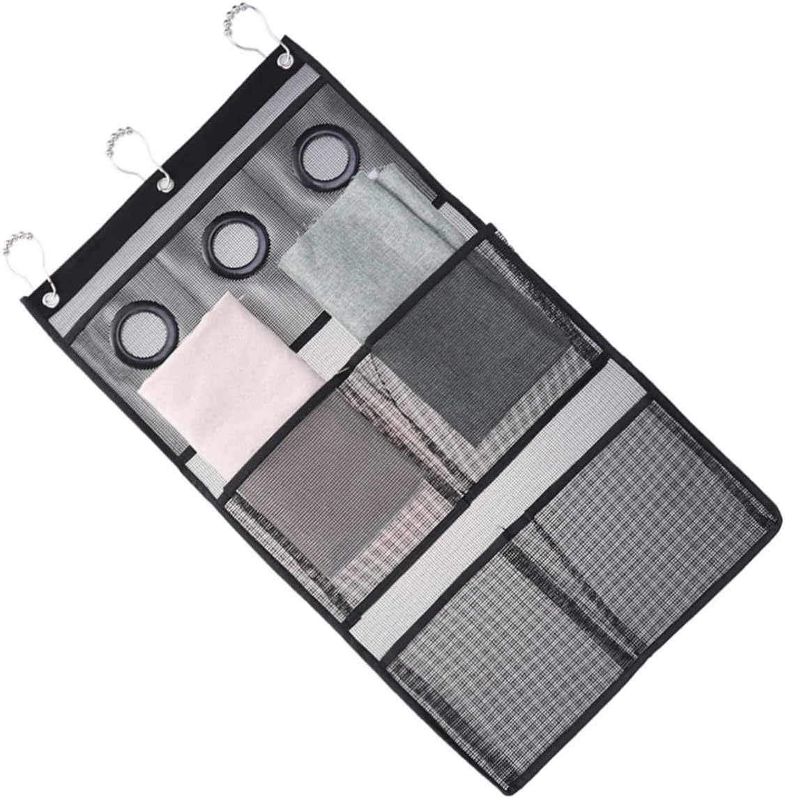 DECHOUS 3 Hooks 7 Sections PVC Mesh Shower Organizer