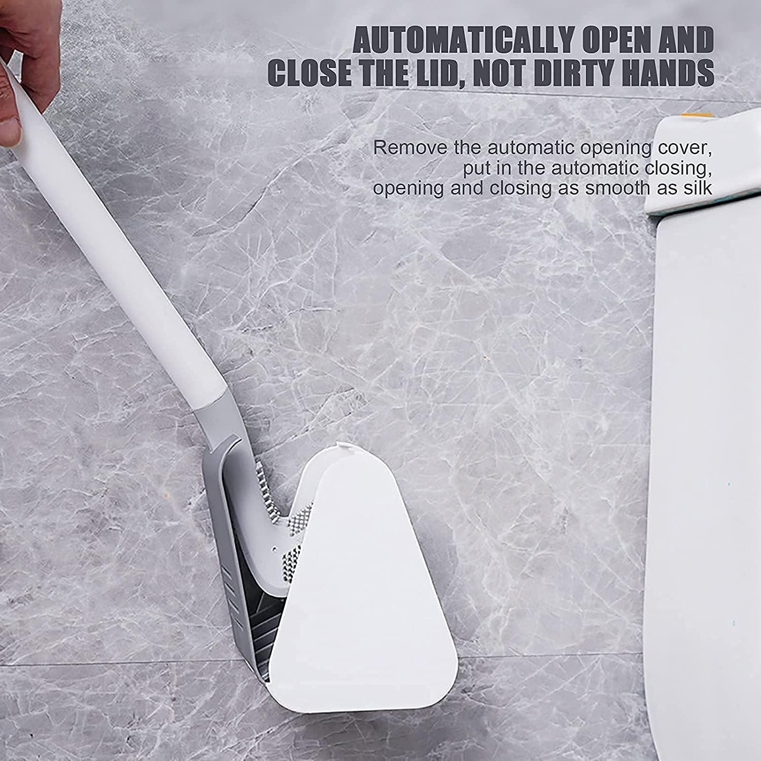 WinCheer Toilet Brush and Holder Set with 360 Deep Cleaning