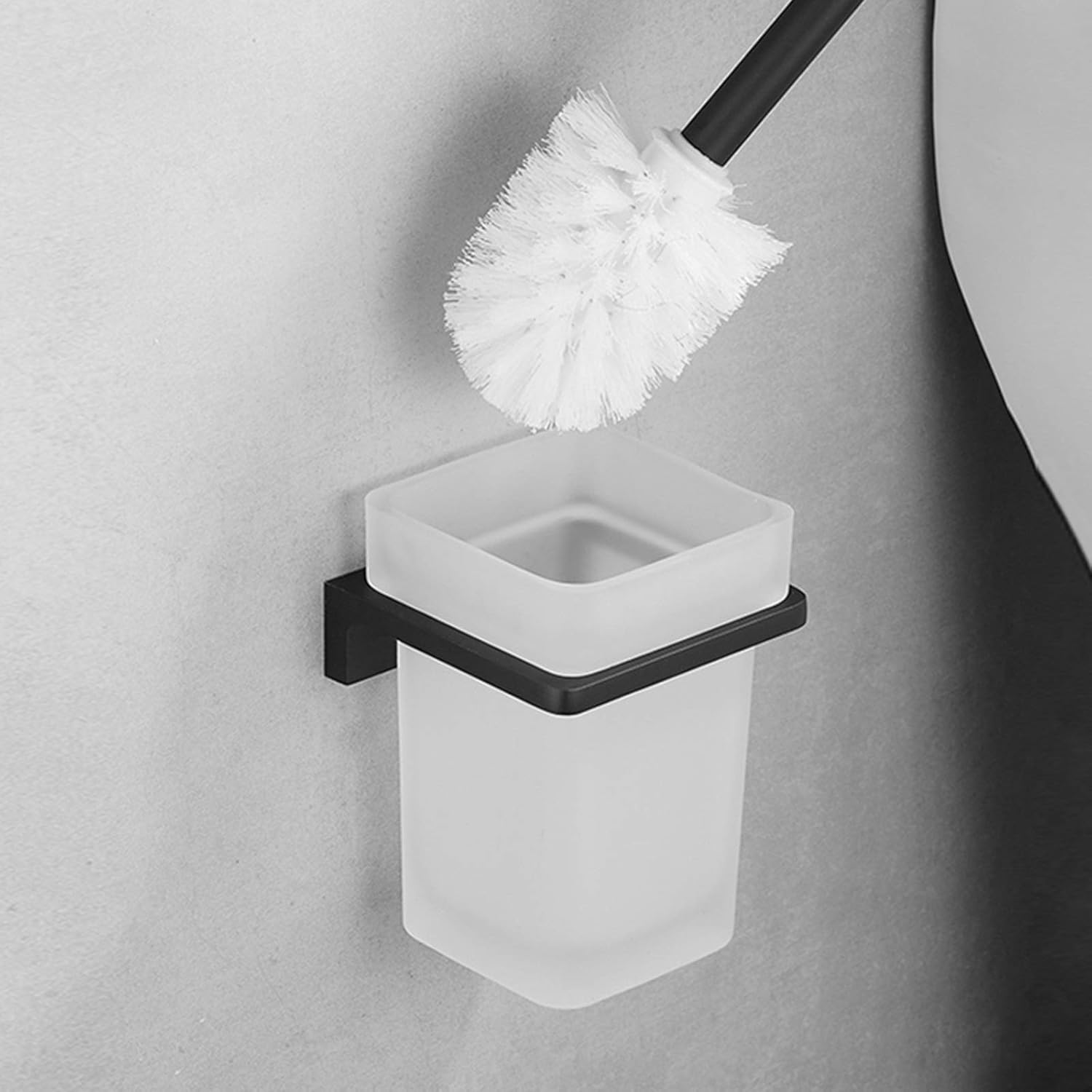 UNNS Toilet Brush with Glass Holder Set