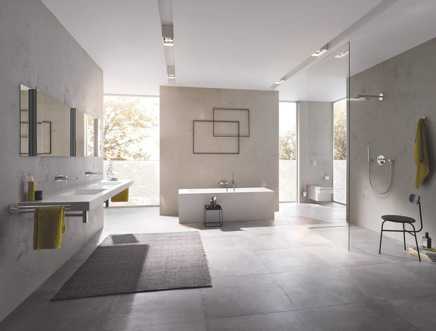 GROHE Essentials Toilet Brush Set Metal with Concealed Fastening