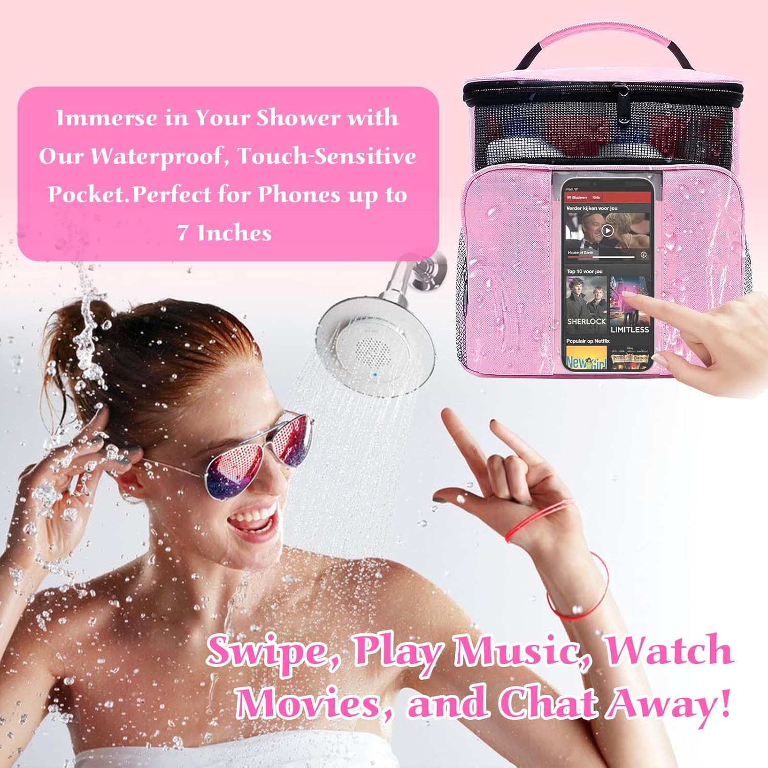 RYTM Portable Shower Caddy with Phone Pocket