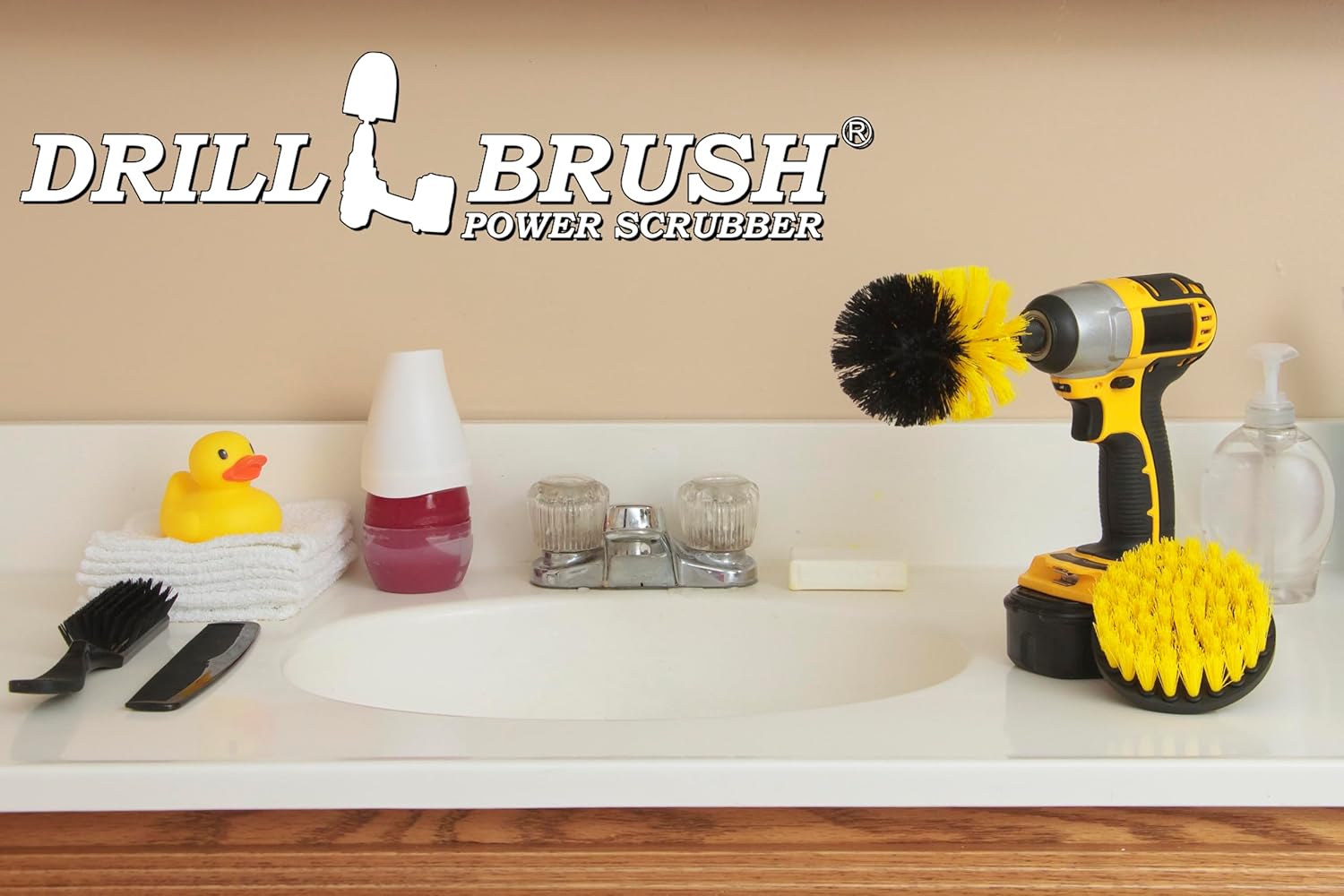 Drillbrush 2-Piece Shower Cleaning Brush Set