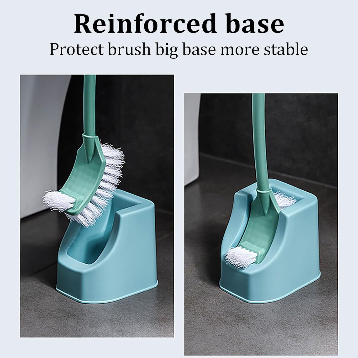 Silicone Toilet Brush with Holder - Green 1