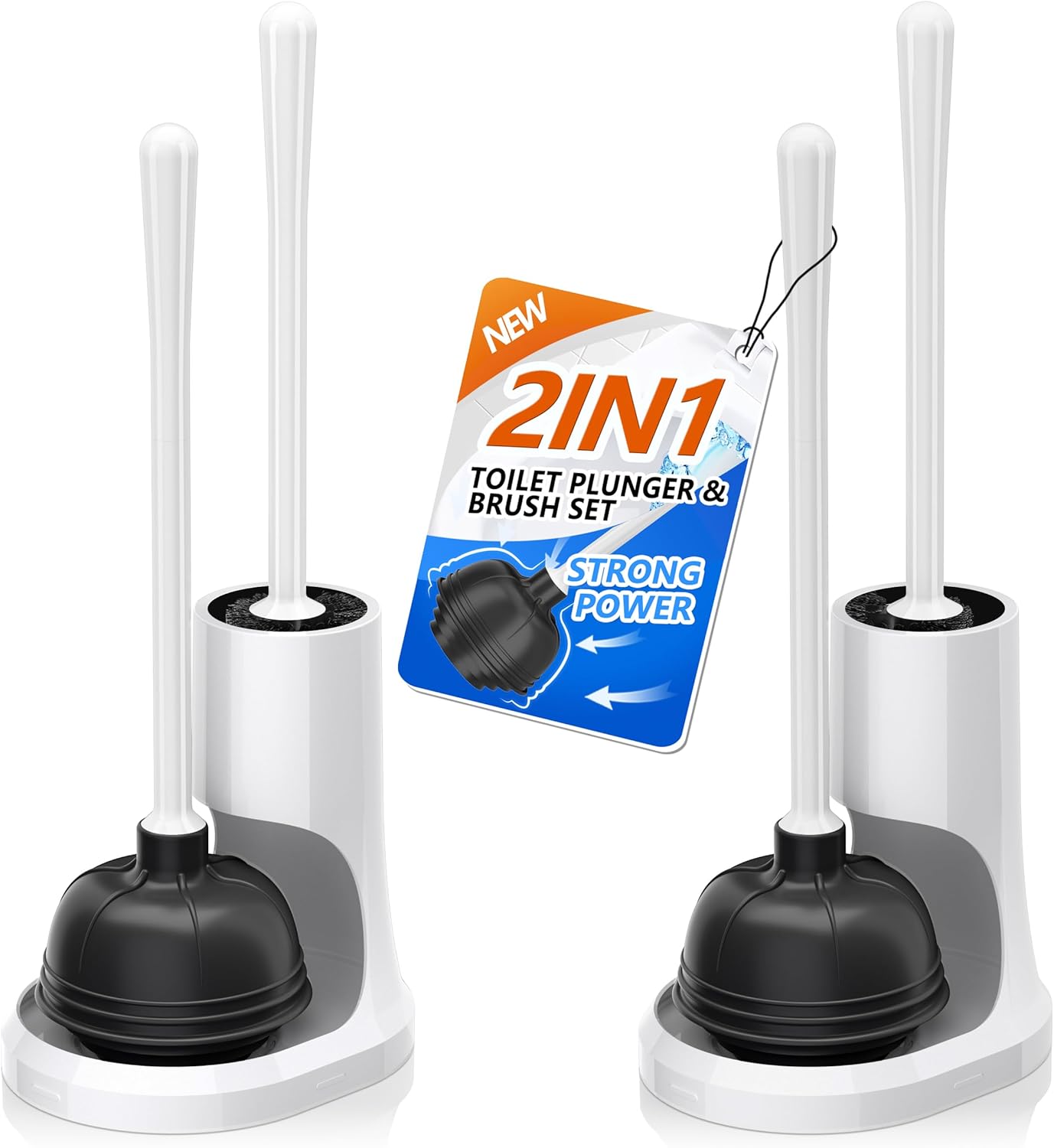 Uptronic Toilet Plunger and Brush Combo Set
