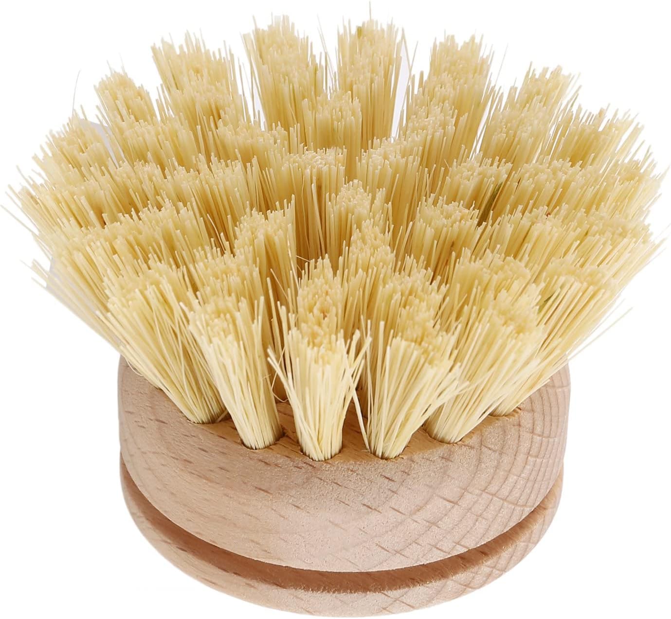 Nicfaky 6 Pcs Wooden Dish Brush Refillable Heads