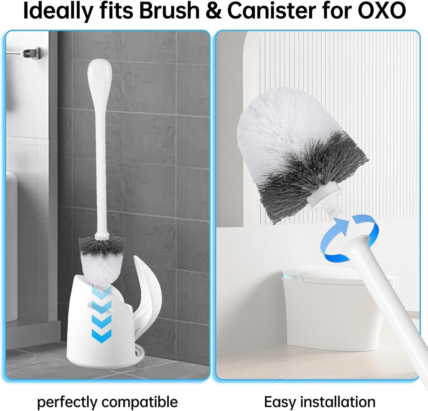 2 Pack Toilet Brush Replacement Heads for OXO Only