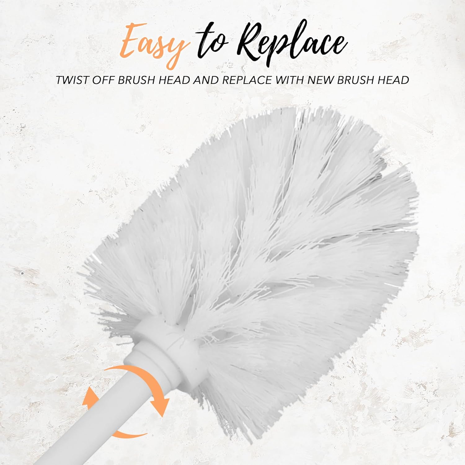 Autumn Alley Toilet Bowl Brush Head Replacement - Durable Stiff Bristles