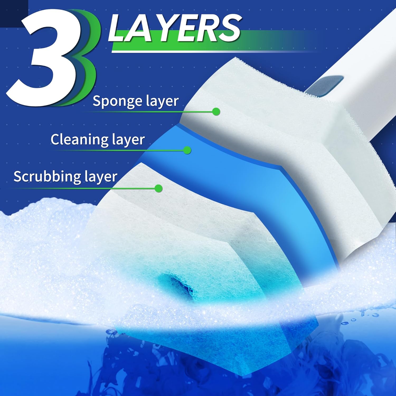 BOOMJOY Toilet Cleaning Bundle with 15 Pads and Classic Brush