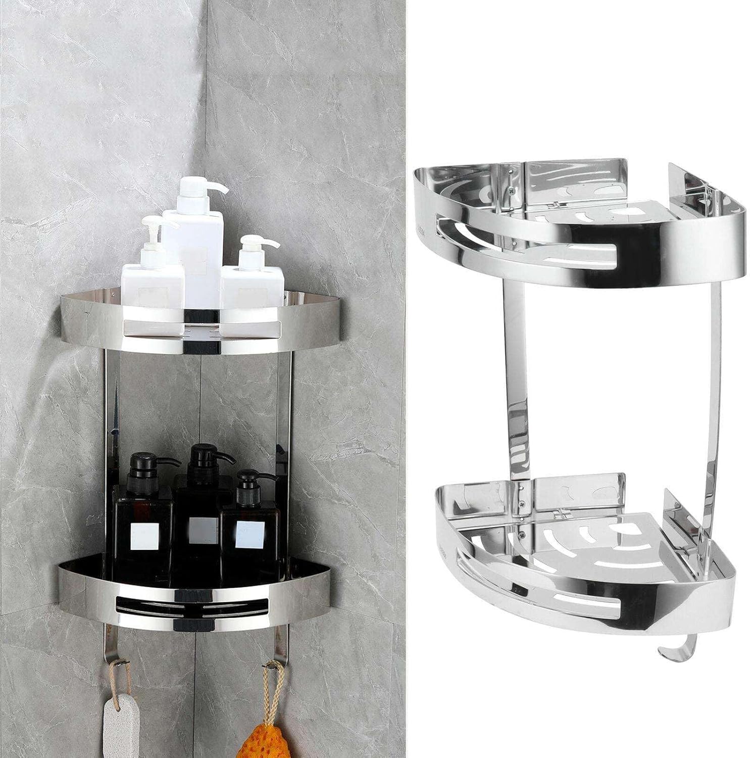 FINANCIALLY LIT 2-Layer Corner Caddy Shelf Organizer